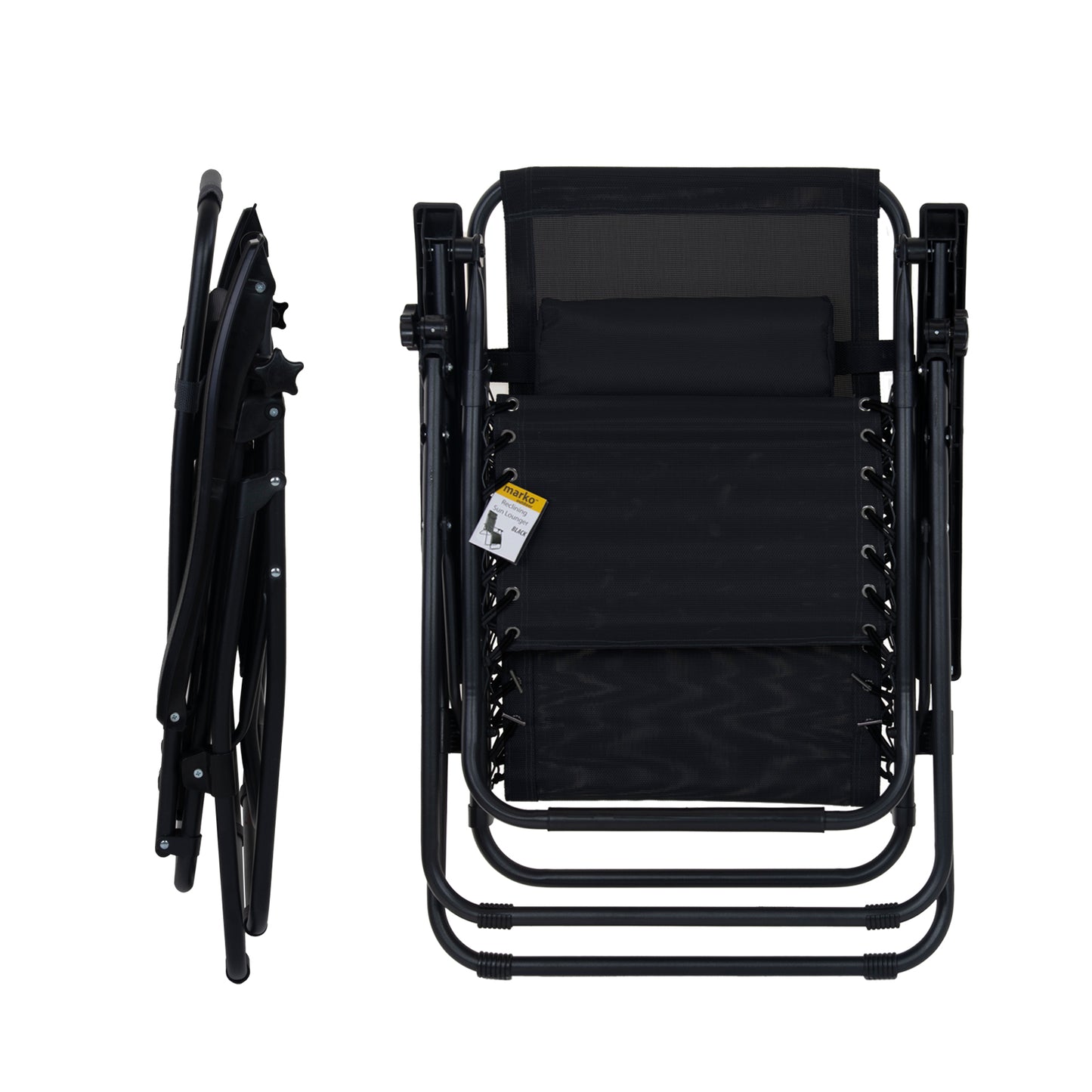 Reclining Lounger Chair - Black
