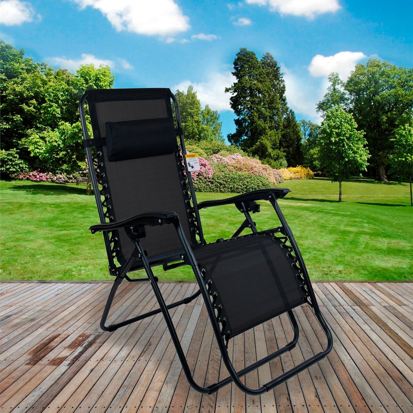 Reclining Lounger Chair - Black