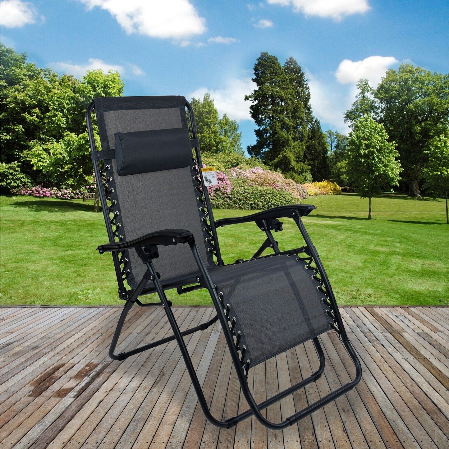 Reclining Lounger Chair - Grey