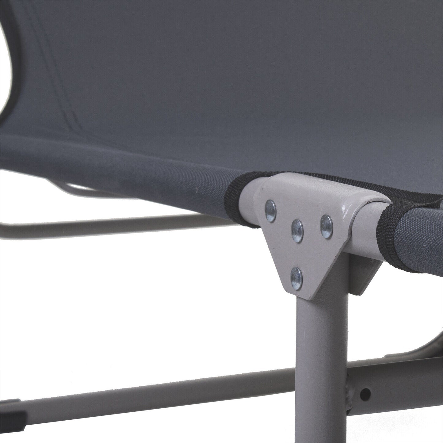 Flat Folding Sun Lounger - Grey
