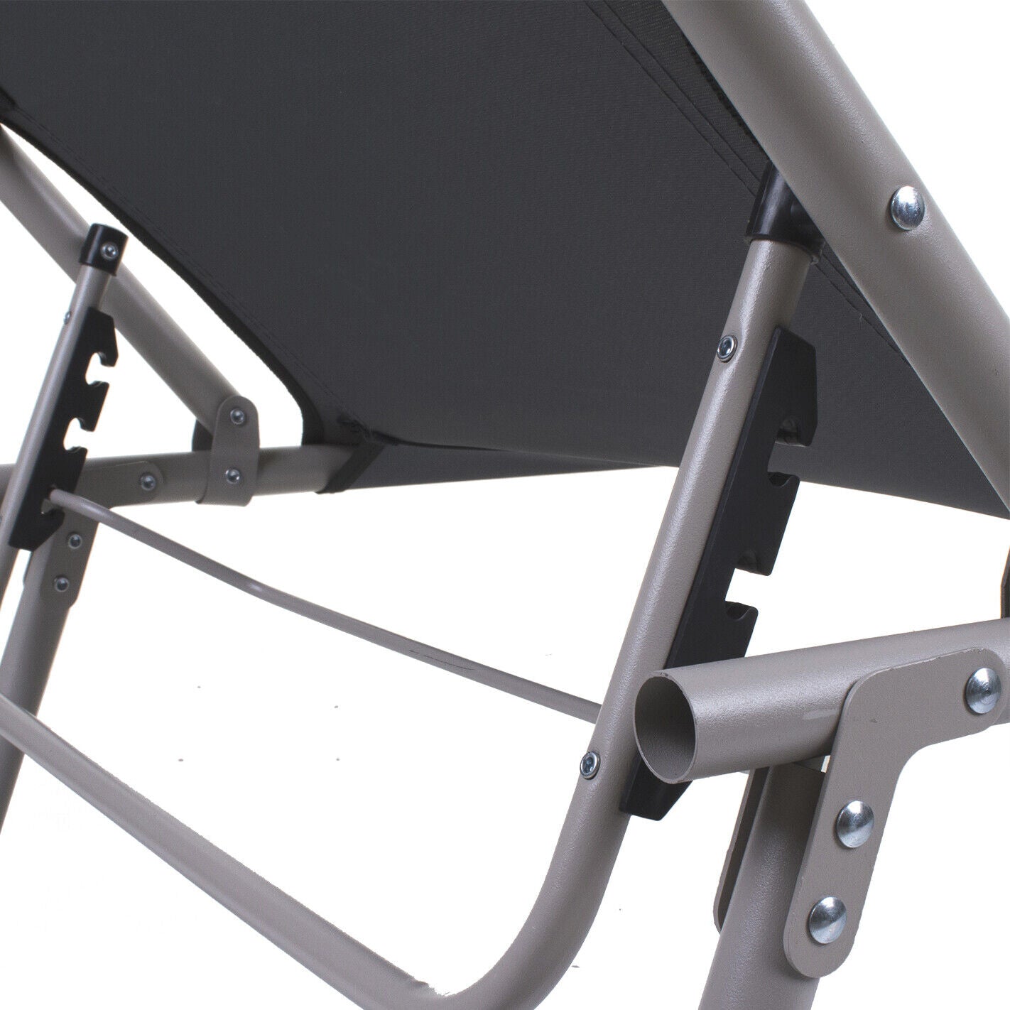 Flat Folding Sun Lounger - Grey