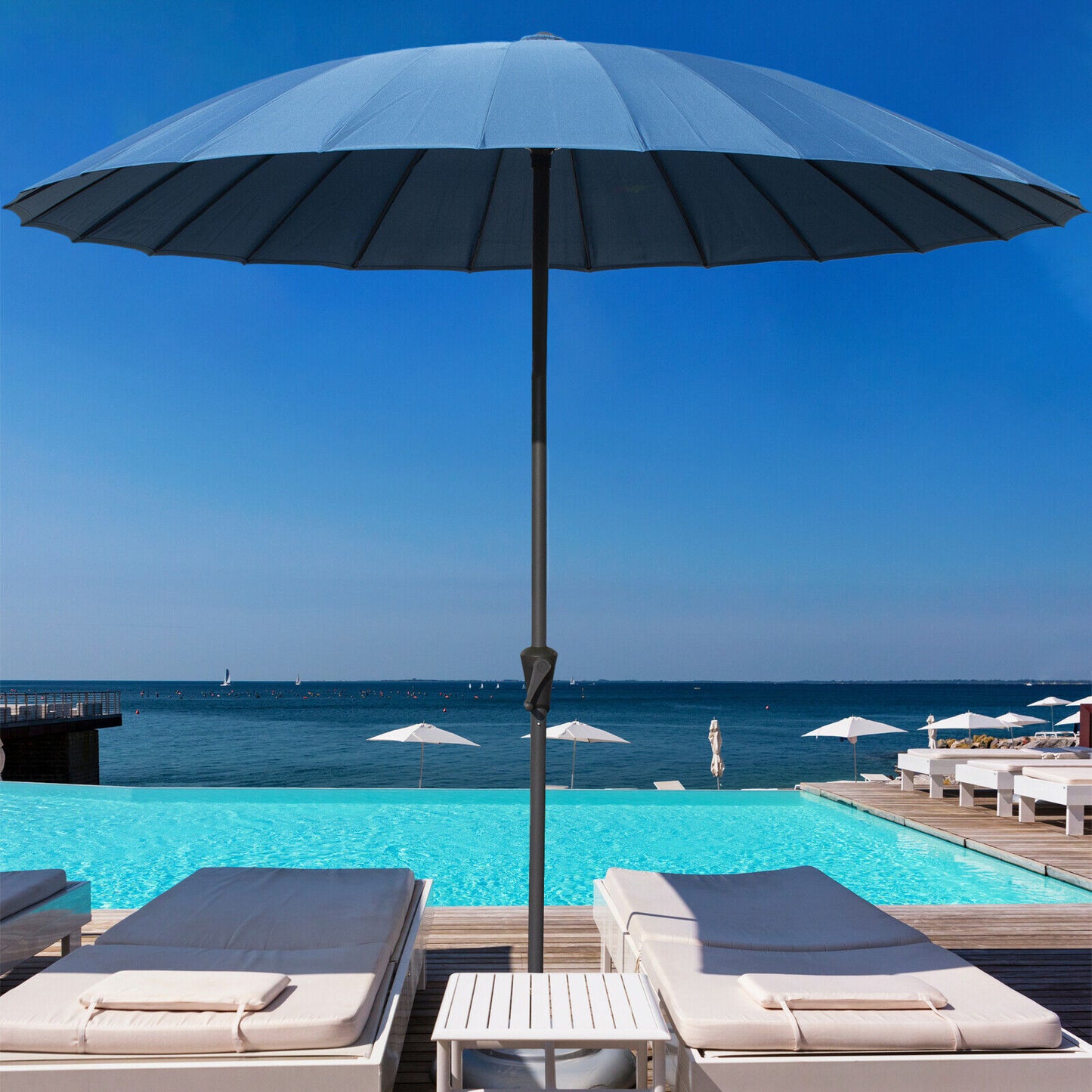 2.5M Shanghai Garden Parasol - Blue