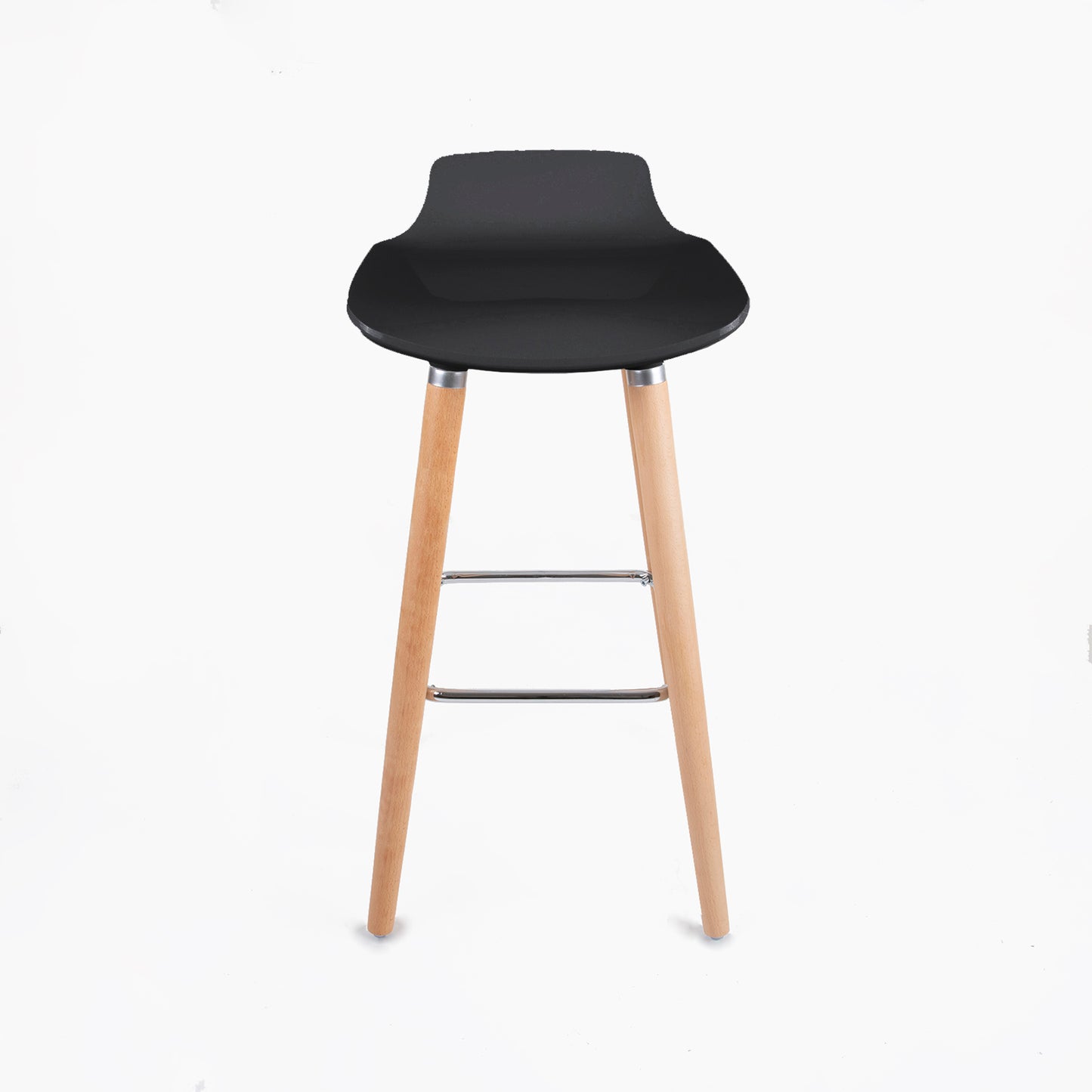 Pack of 2 ABS Bar Stool Square - Black