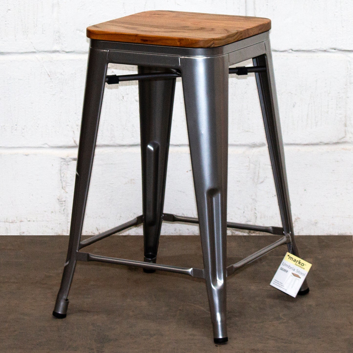 Umbria Bar Stool - Silver