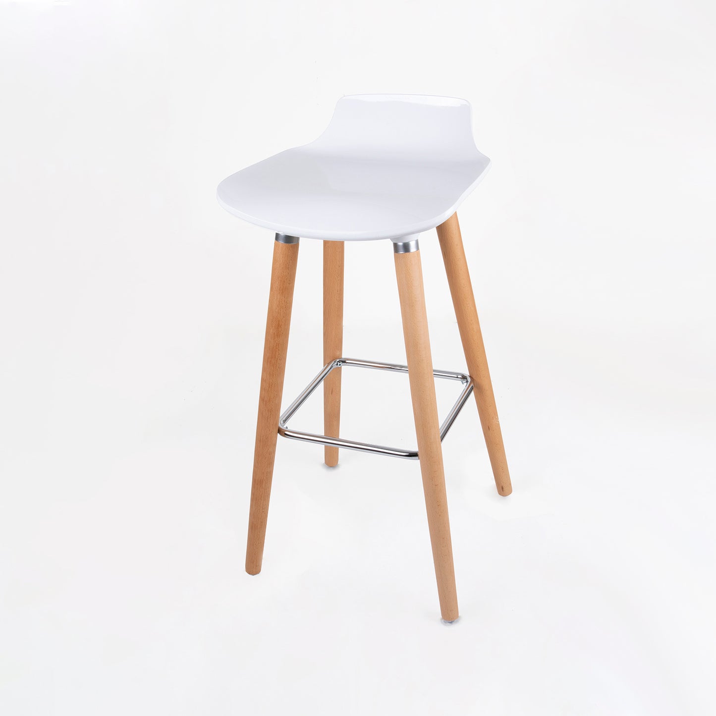 Pack of 2 ABS Bar Stool Square - White