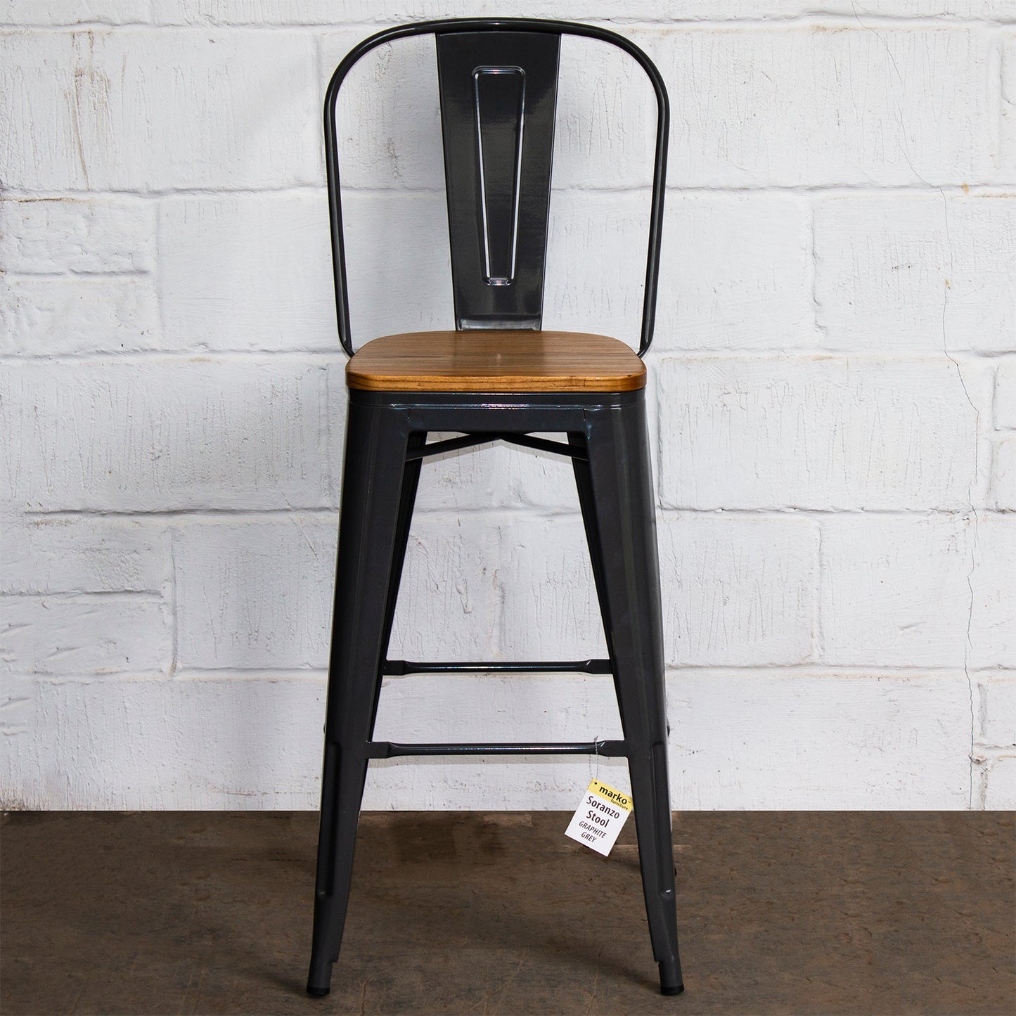 Soranzo Bar Stool - Graphite Grey