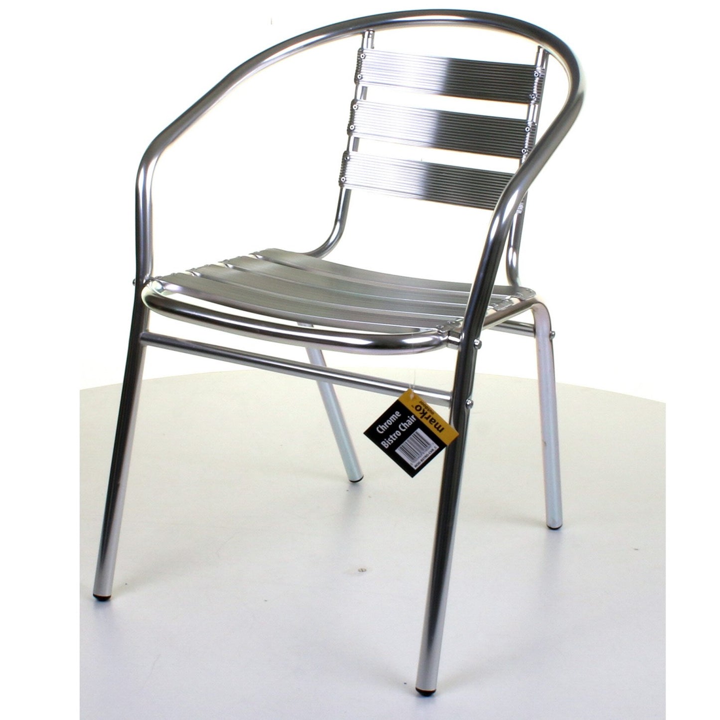 3PC Chrome Bistro Set with Chrome 60cm Square Table