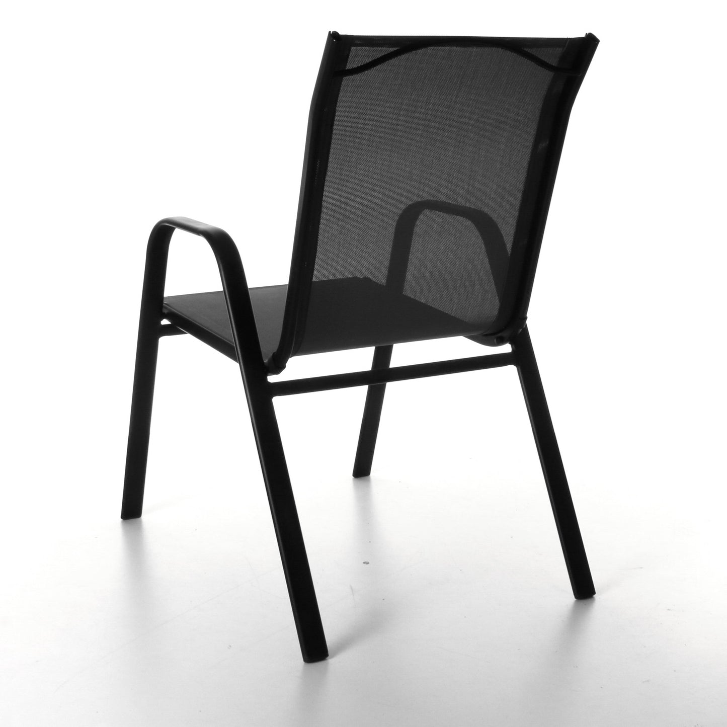 3PC Grey Textoline Bistro Set with Black 60cm Round Table