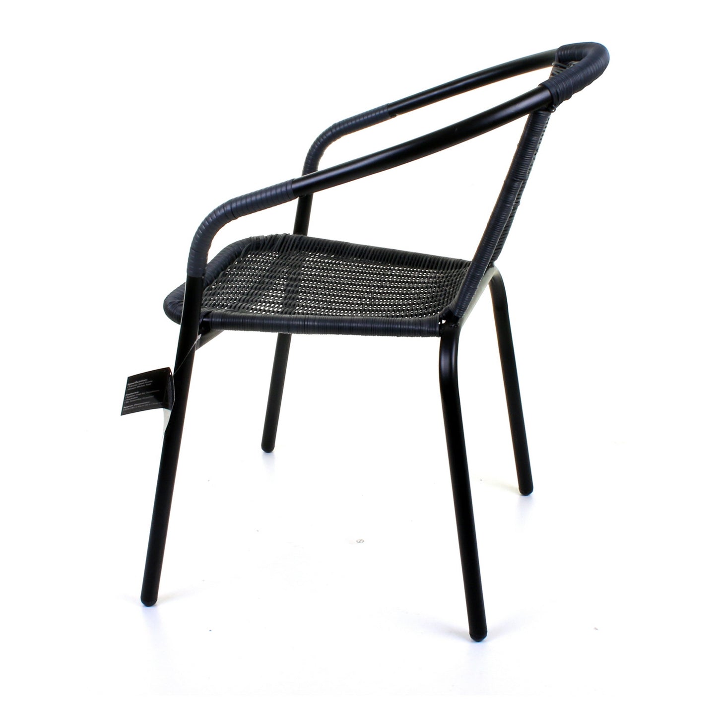 Grey Wicker Bistro Chair
