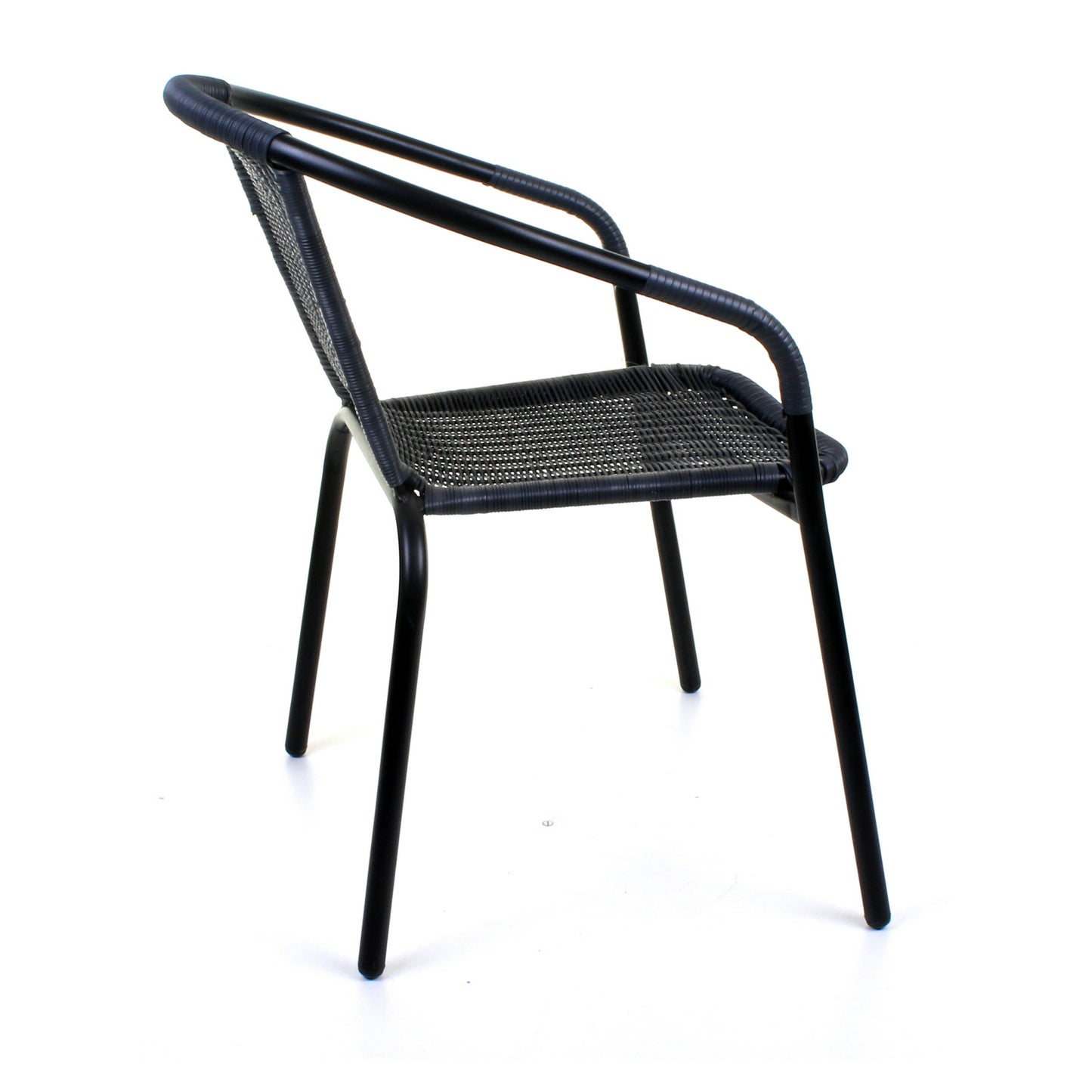 Grey Wicker Bistro Chair