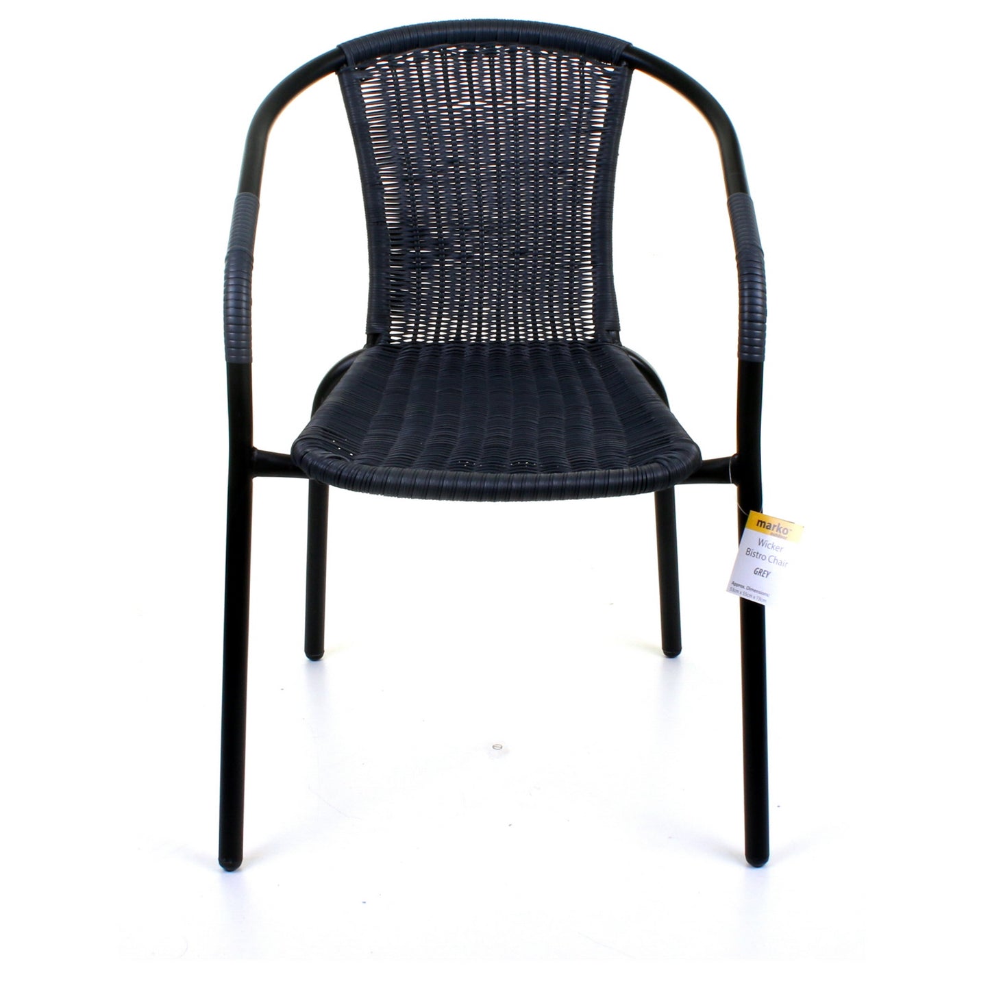 Grey Wicker Bistro Chair