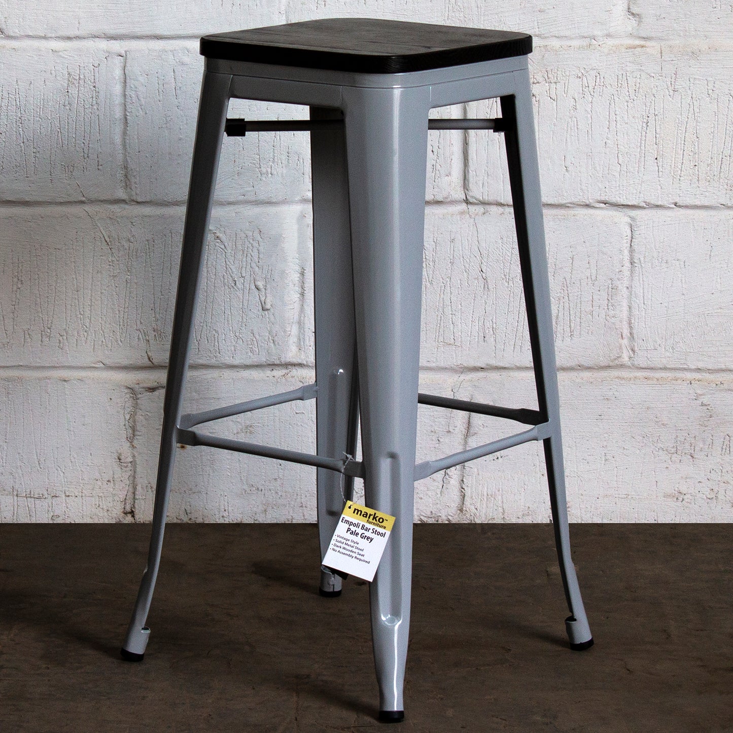 Empoli Bar Stool - Pale Grey