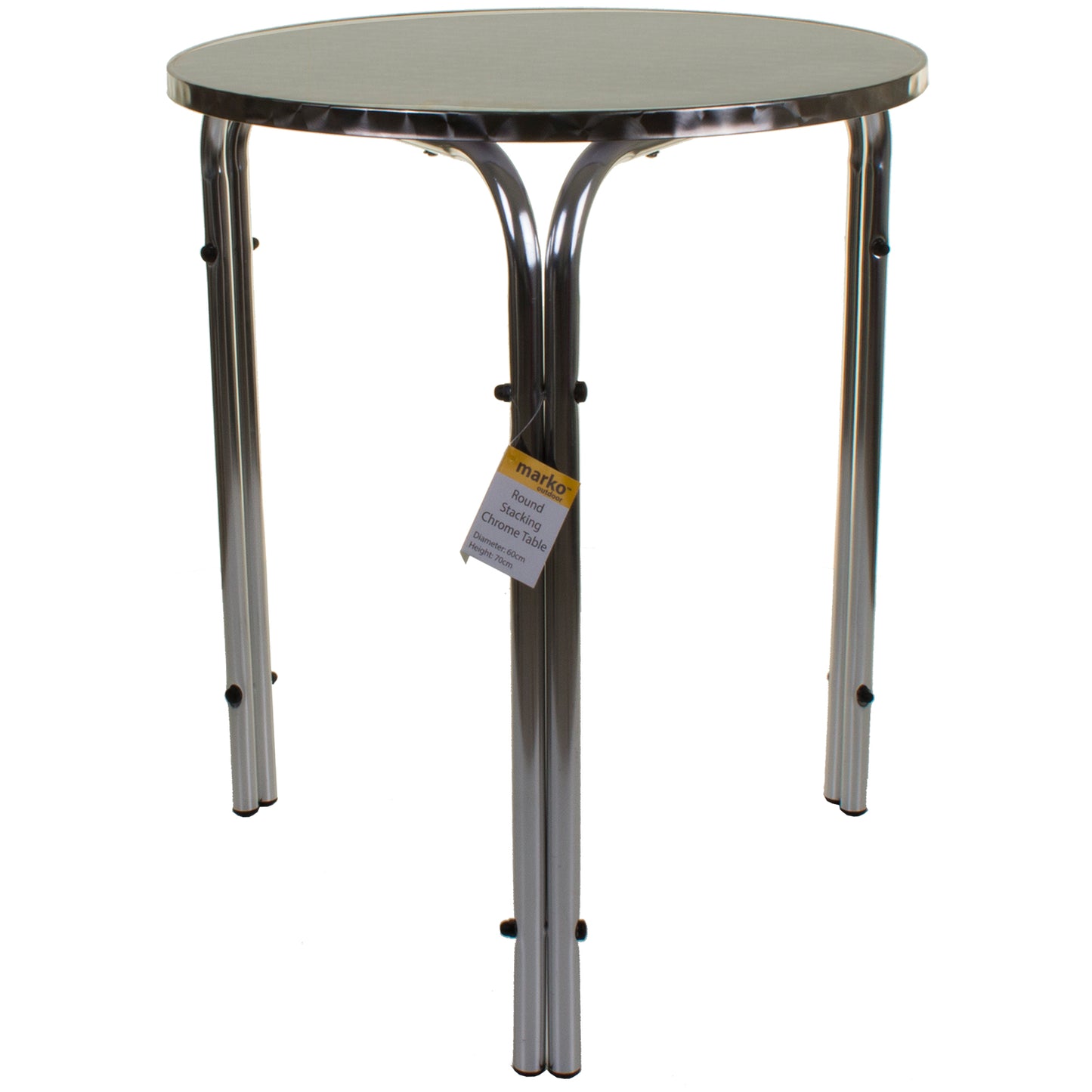 Round Stacking Chrome Bistro Table