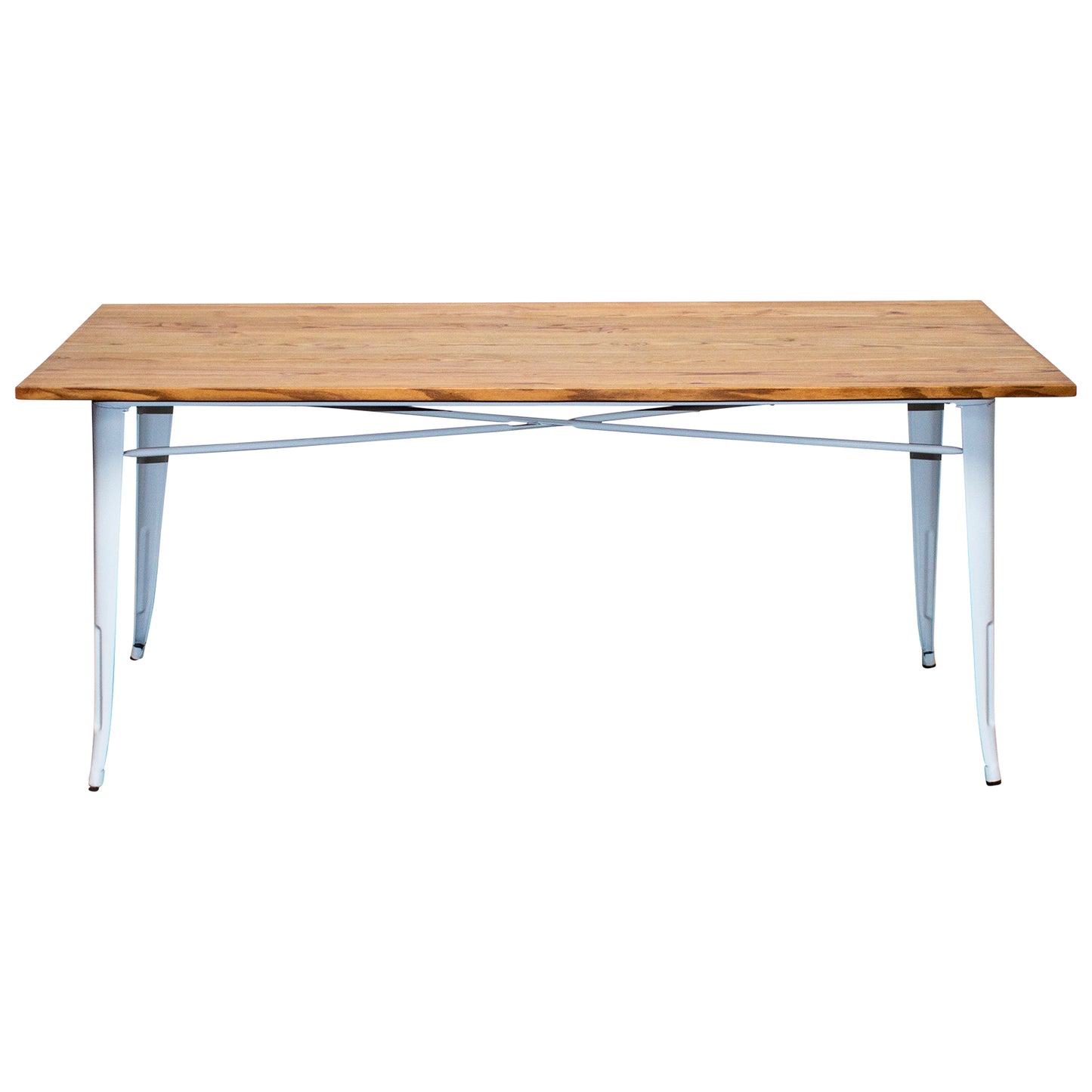 5PC Taranto Table, 3 Rho Stools & Nuoro Bench Set - White