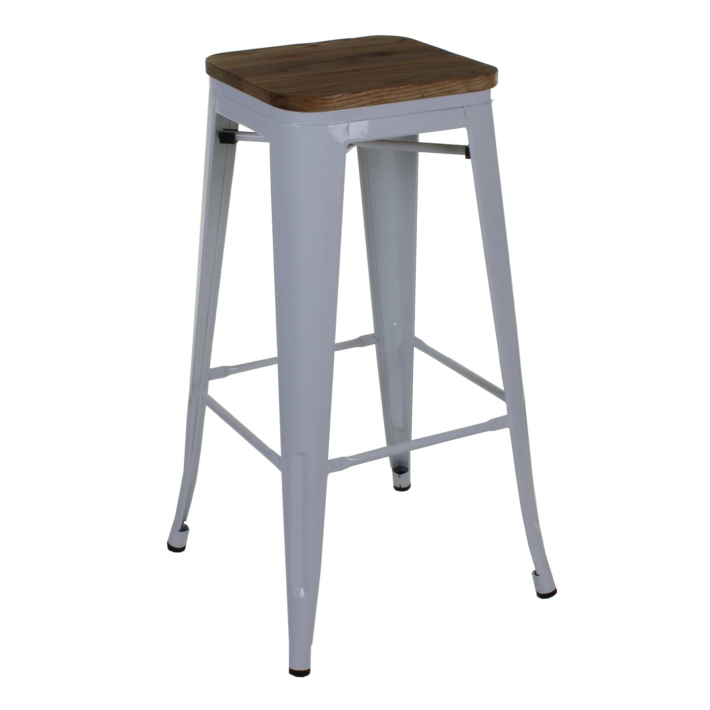 3PC Lodi Table & Firenze Bar Stool Set - White
