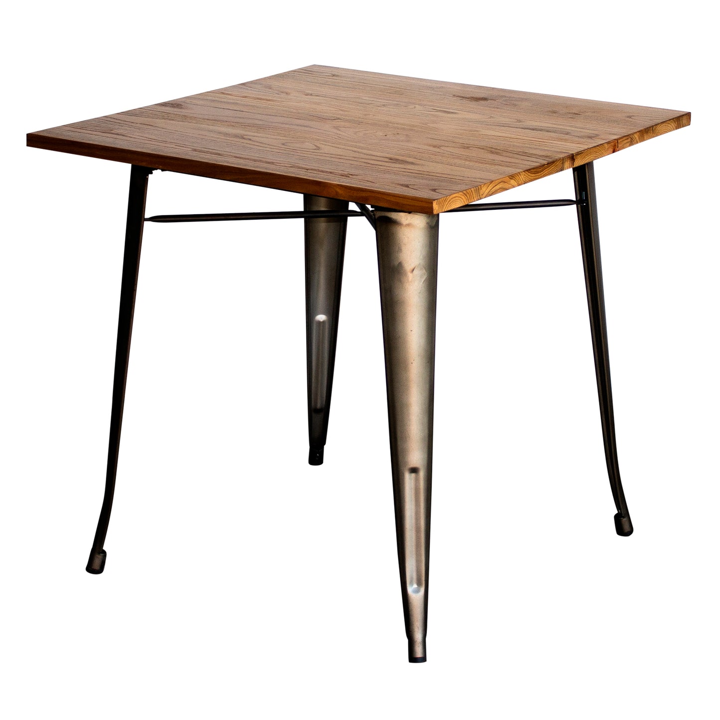 5PC Enna Table & Florence Chair Set - Gun Metal Grey