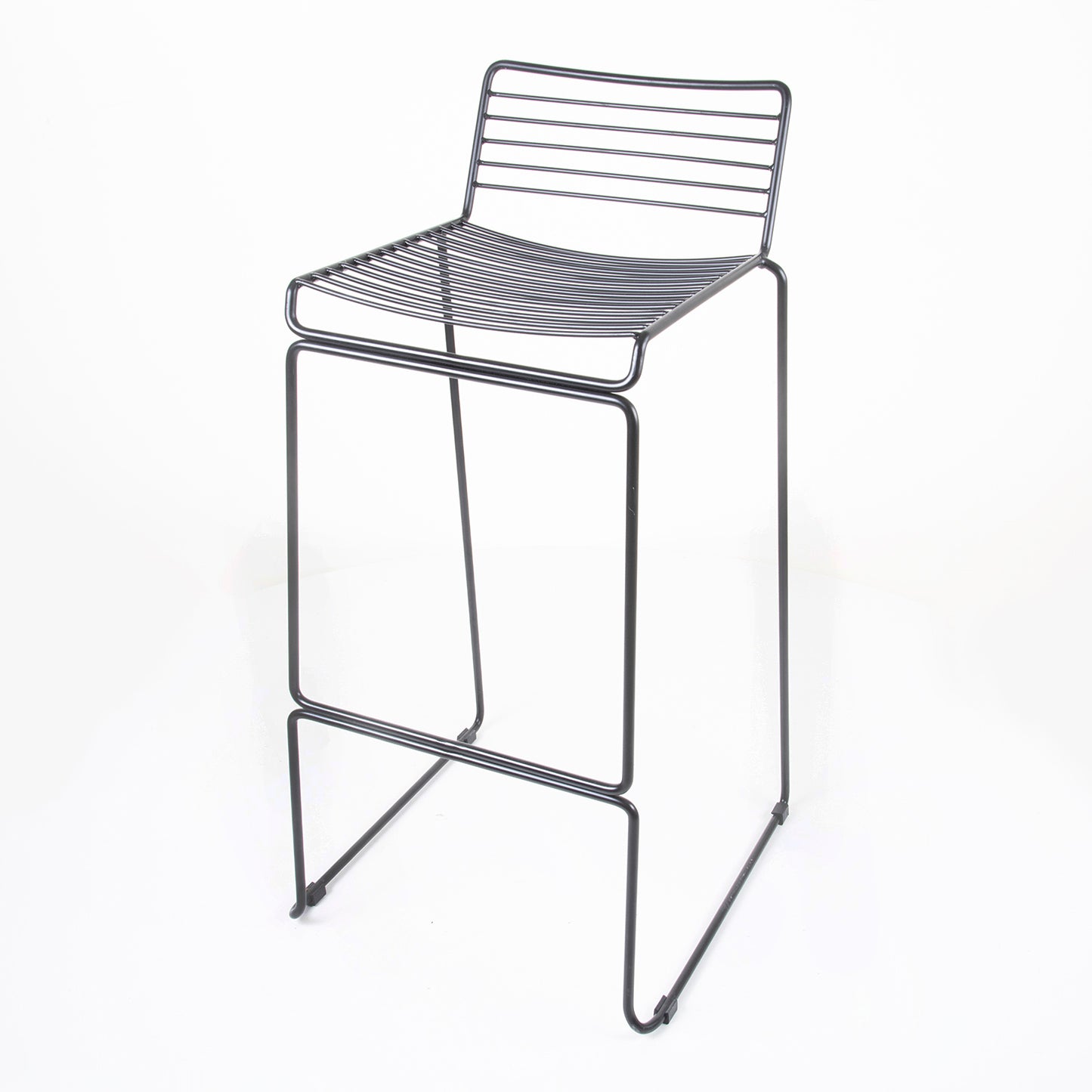 Set of 4 Wire Seat Bar Stools - Anthracite