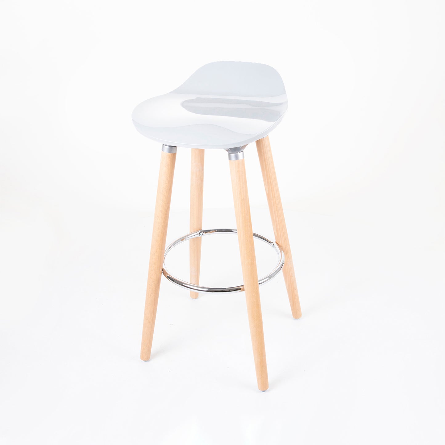 Pack of 2 ABS Bar Stool Round - White