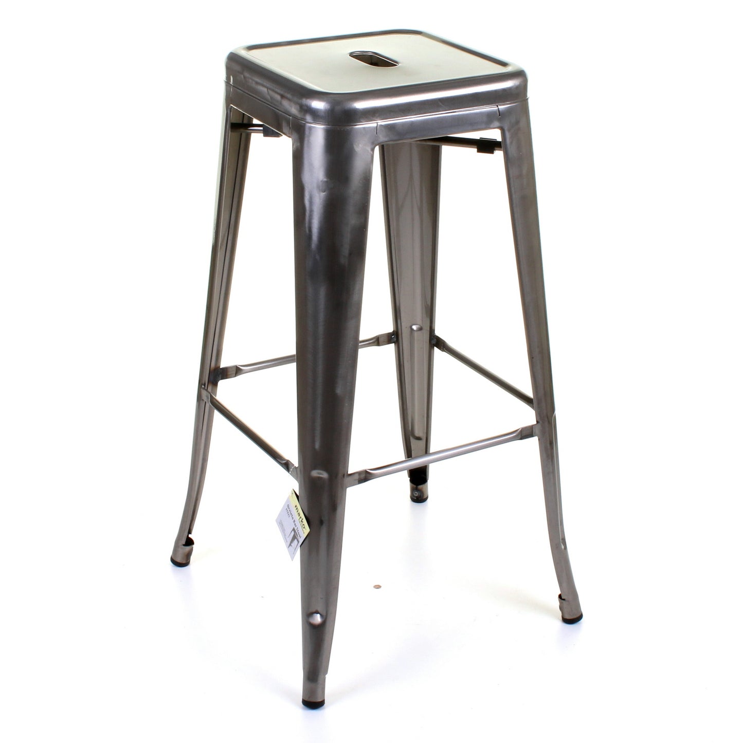 5PC Laus Table & Orvieto Bar Stool Set - Steel