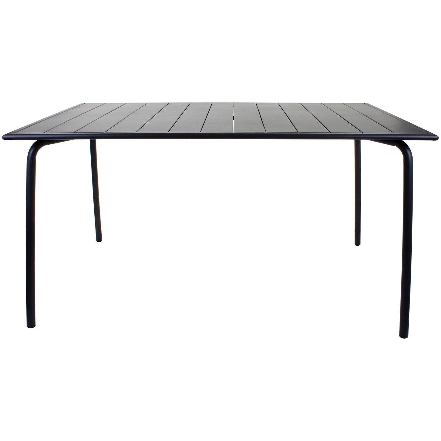 Slatted Bistro Rectangular Table - Sand Grey