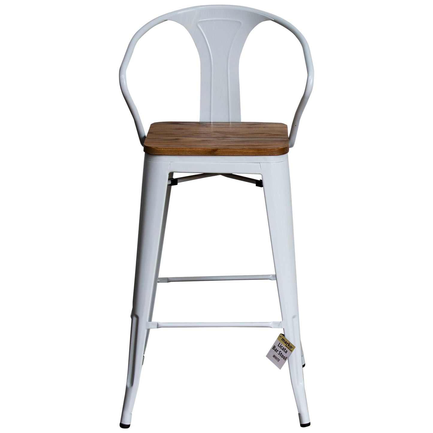 3PC Lodi Table & Licata Bar Stool Set - White