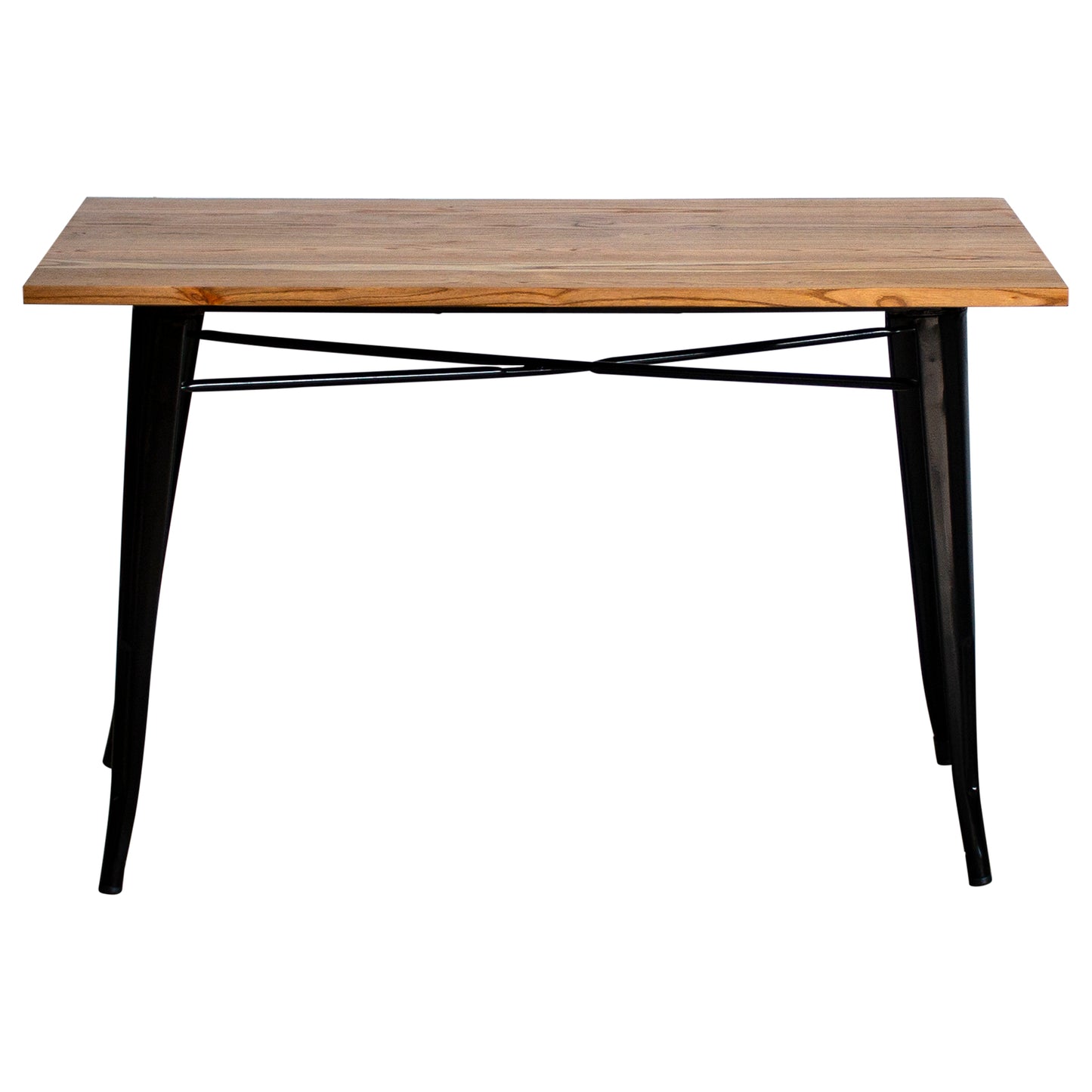 7PC Prato Table, 4 Siena Chairs & 2 Castel Stools Set - Black