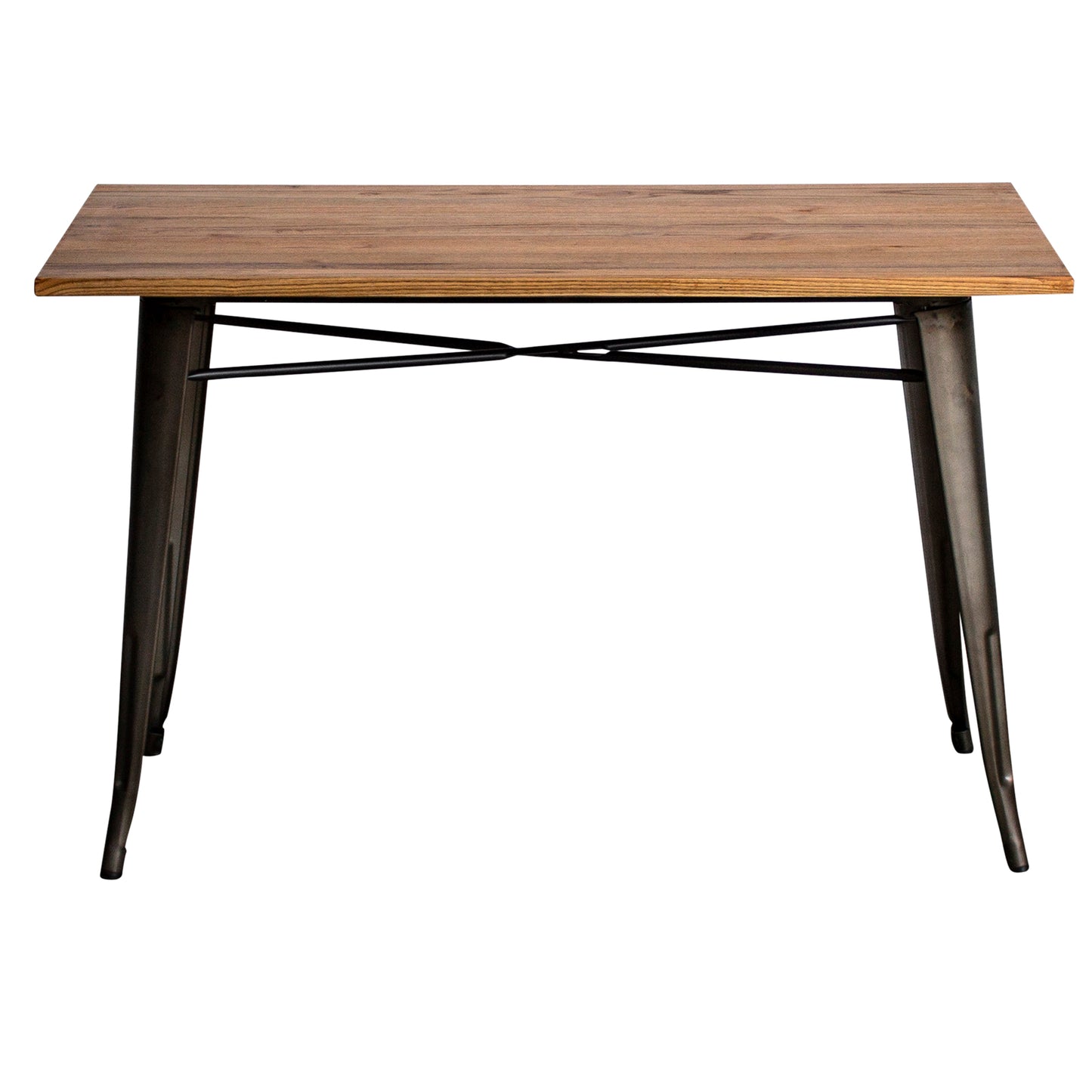 7PC Prato Table, 4 Forli Chairs & 2 Castel Stools Set - Gun Metal Grey
