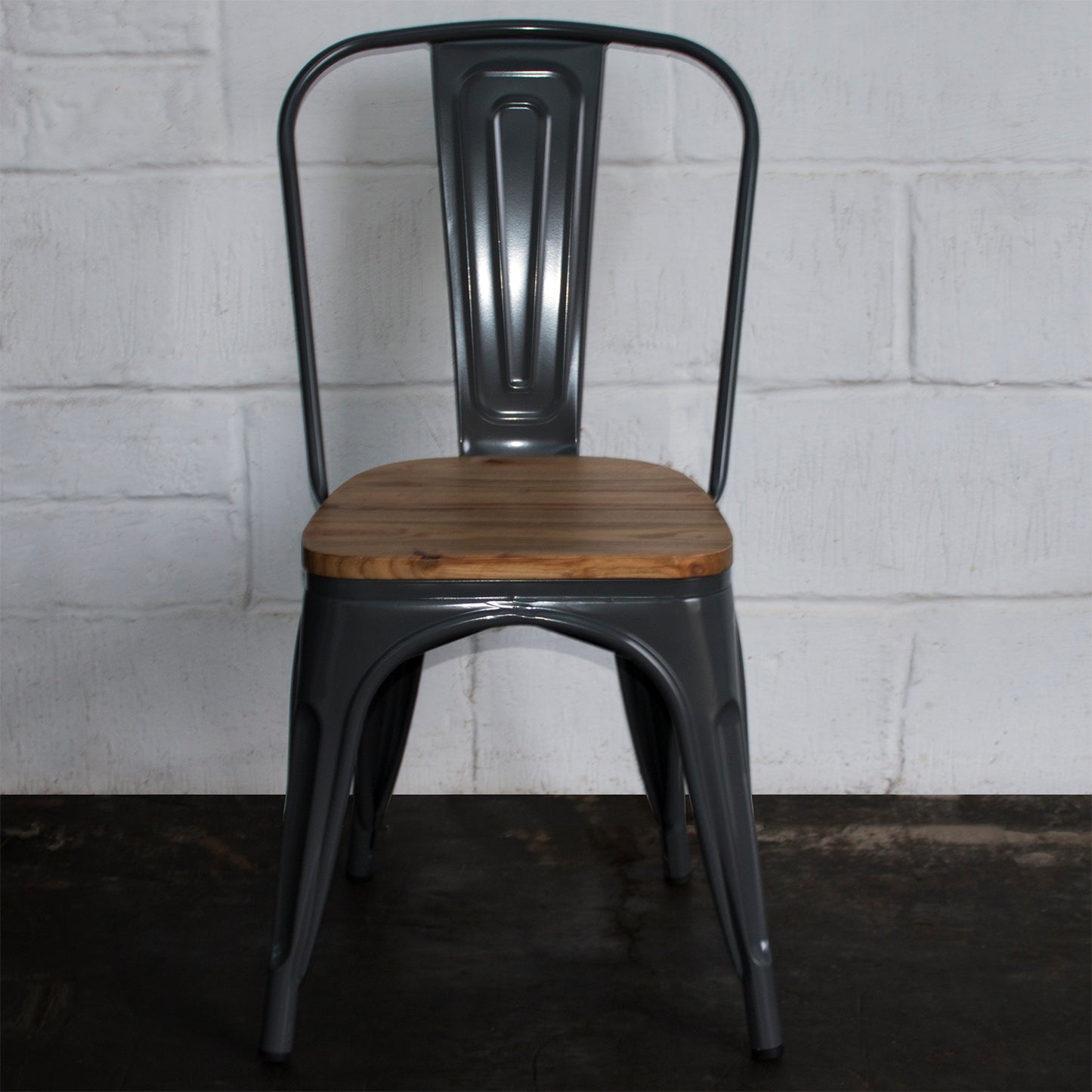 5PC Enna Table Florence & Palermo Chairs Set - Graphite Grey