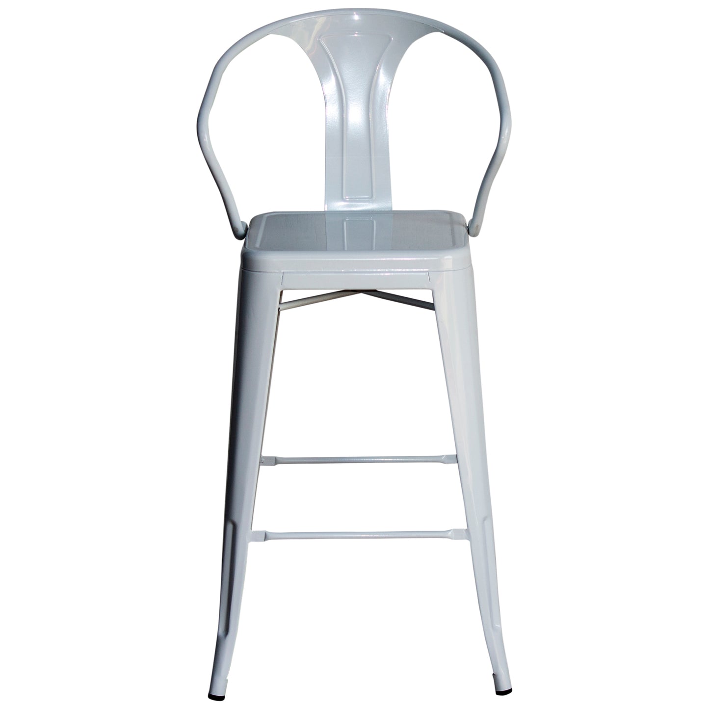 5PC Lodi Table & Favara Bar Stool Set - White