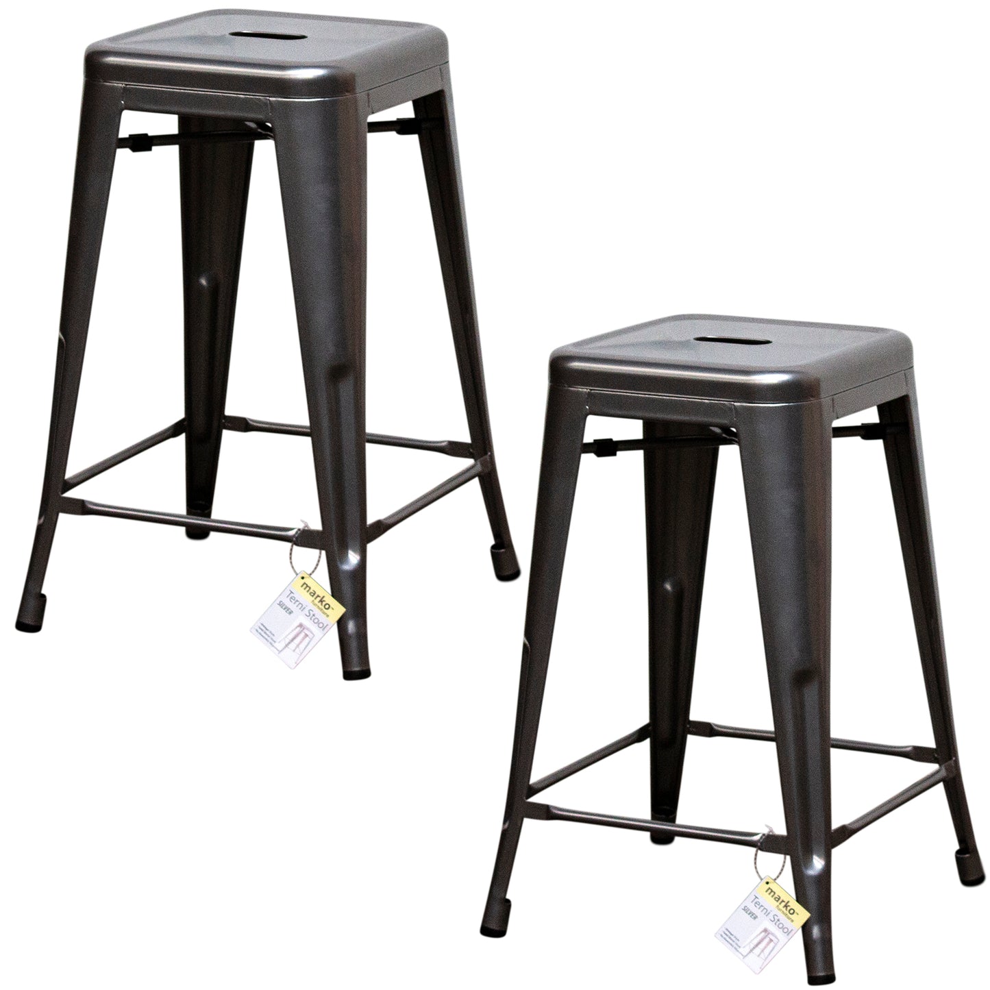 Terni Bar Stool - Silver