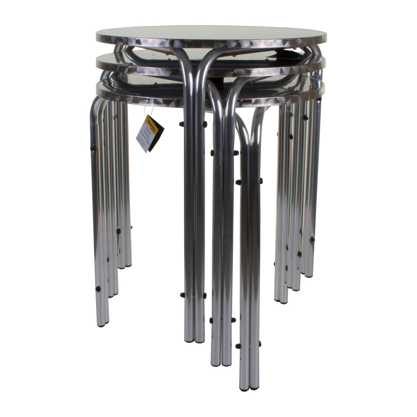 Havana 70cm Round Stacking Chrome Bistro Table