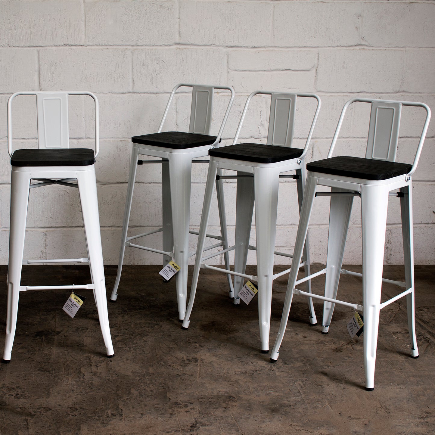 Milan Bar Stool - White