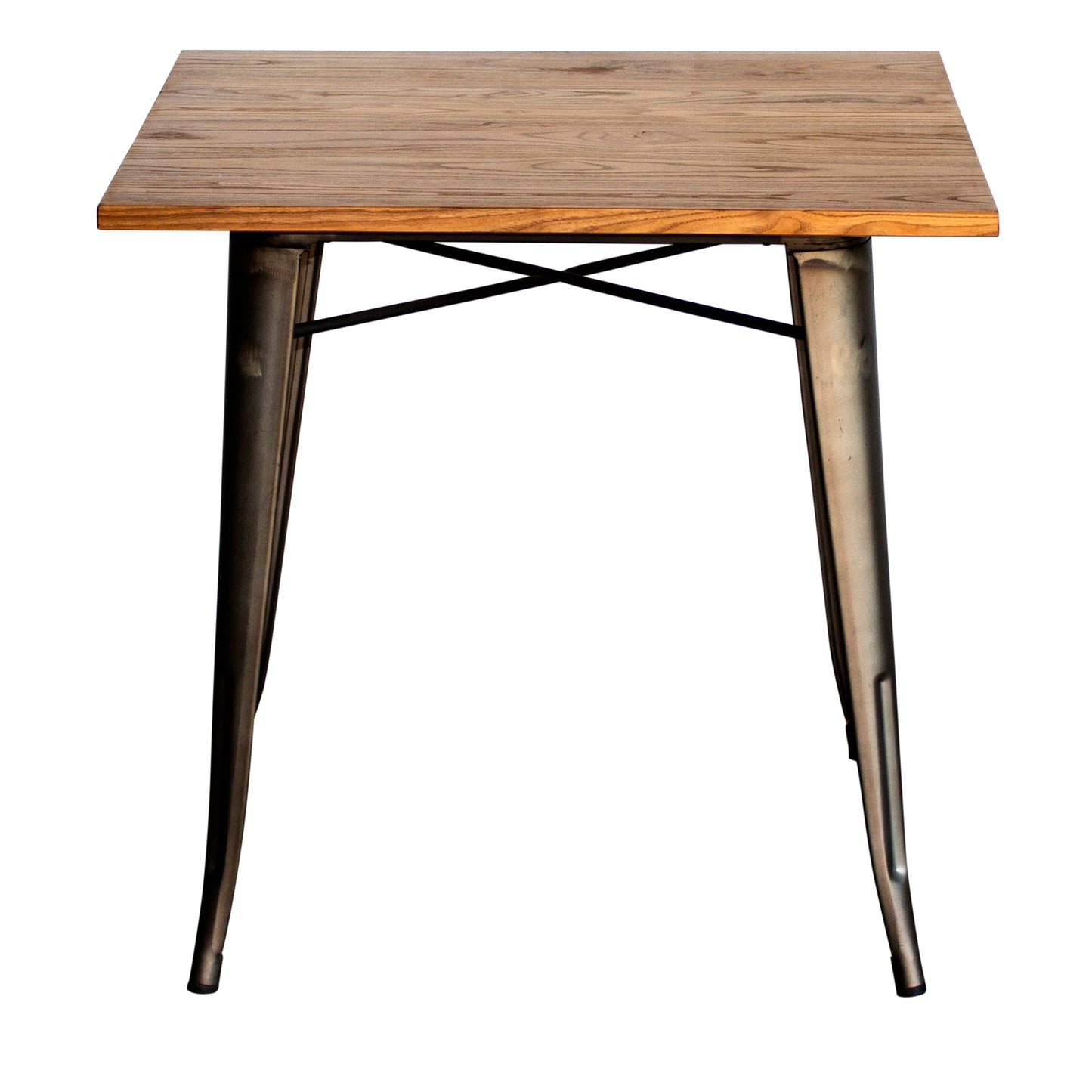 5PC Enna Table & Florence Chair Set - Gun Metal Grey