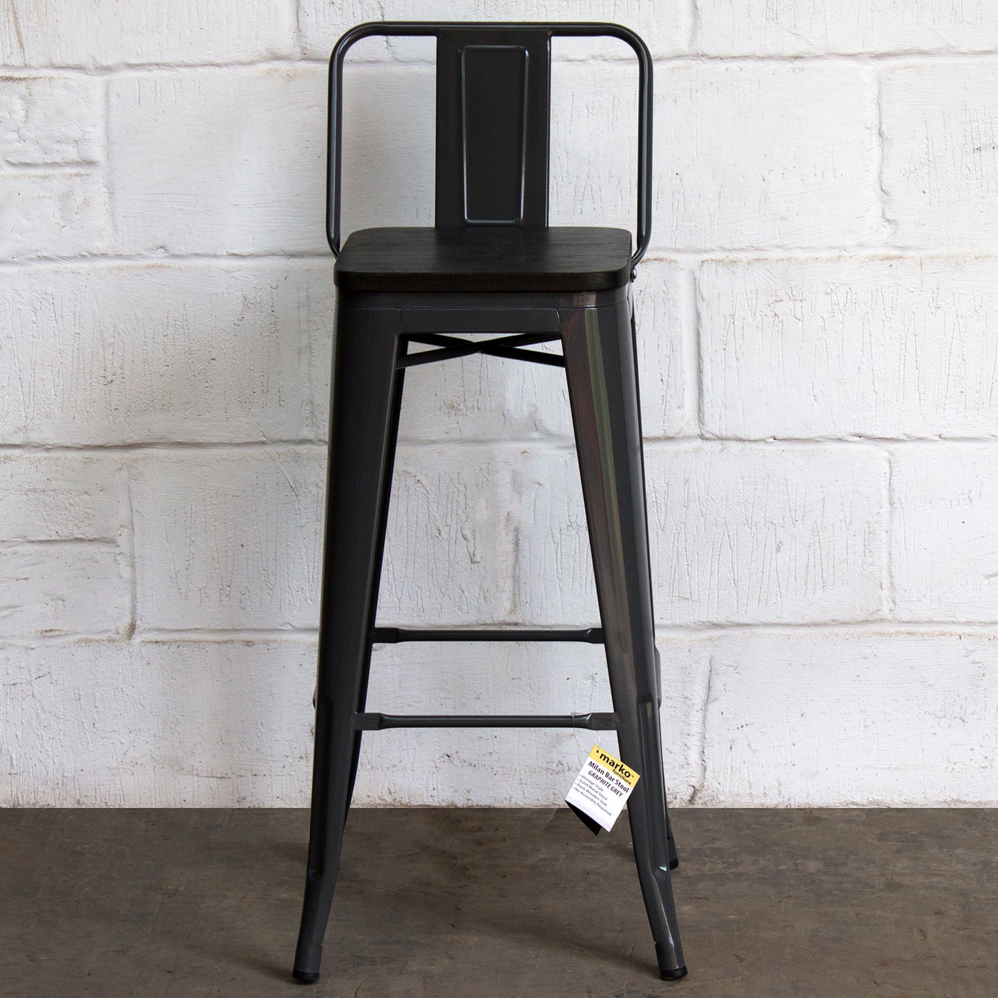 Milan Bar Stool - Graphite Grey