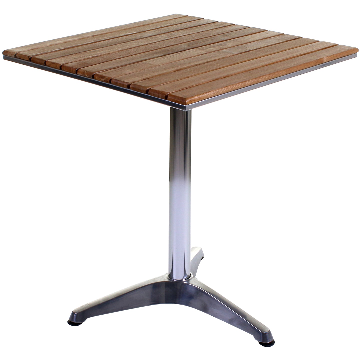 San Juan Bistro Table - Chrome & Ash Wood