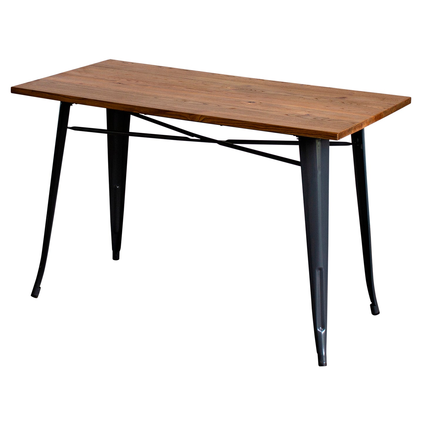 6PC Prato Table, 2 Florence Chairs, 2 Rho Stools & Sicily Bench Set - Graphite Grey