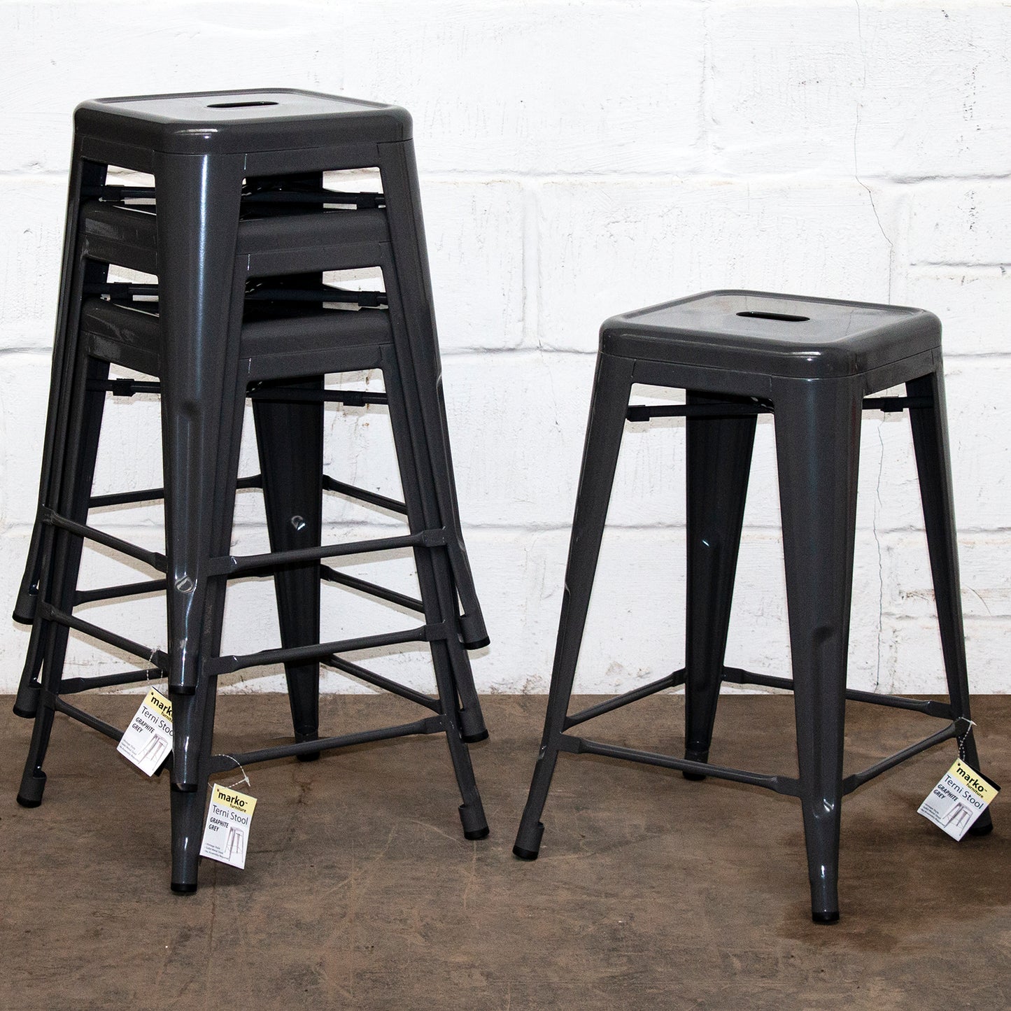 Terni Bar Stool - Graphite Grey