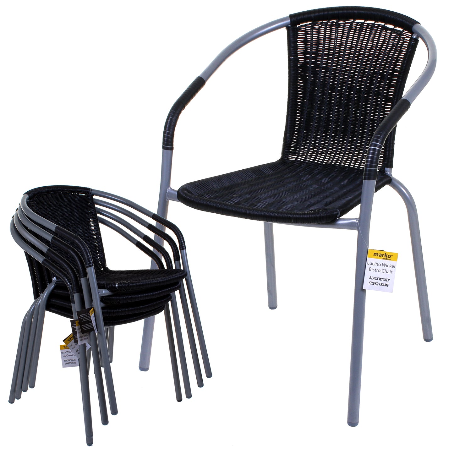 Lucino Wicker Bistro Chair
