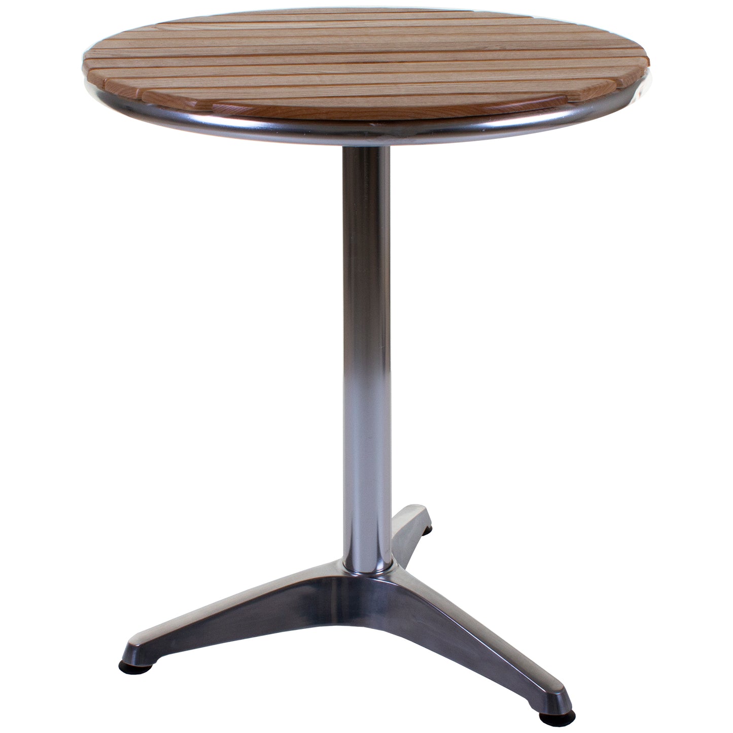 Savannah Bistro Table - Chrome & Ash Wood