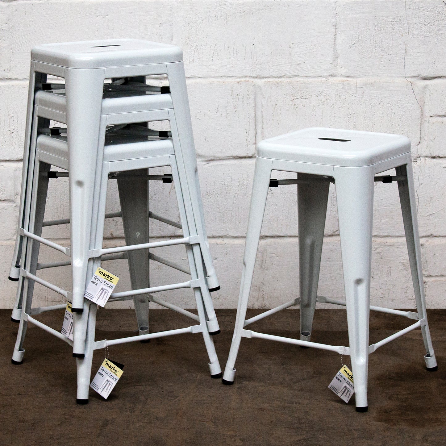 Terni Bar Stool - White