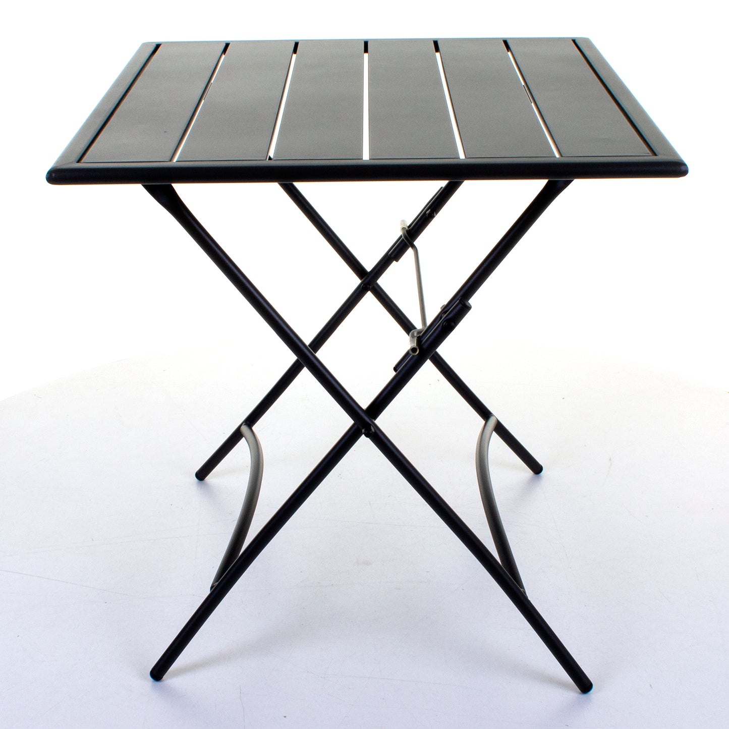 Slatted Bistro Folding Table - Sand Grey