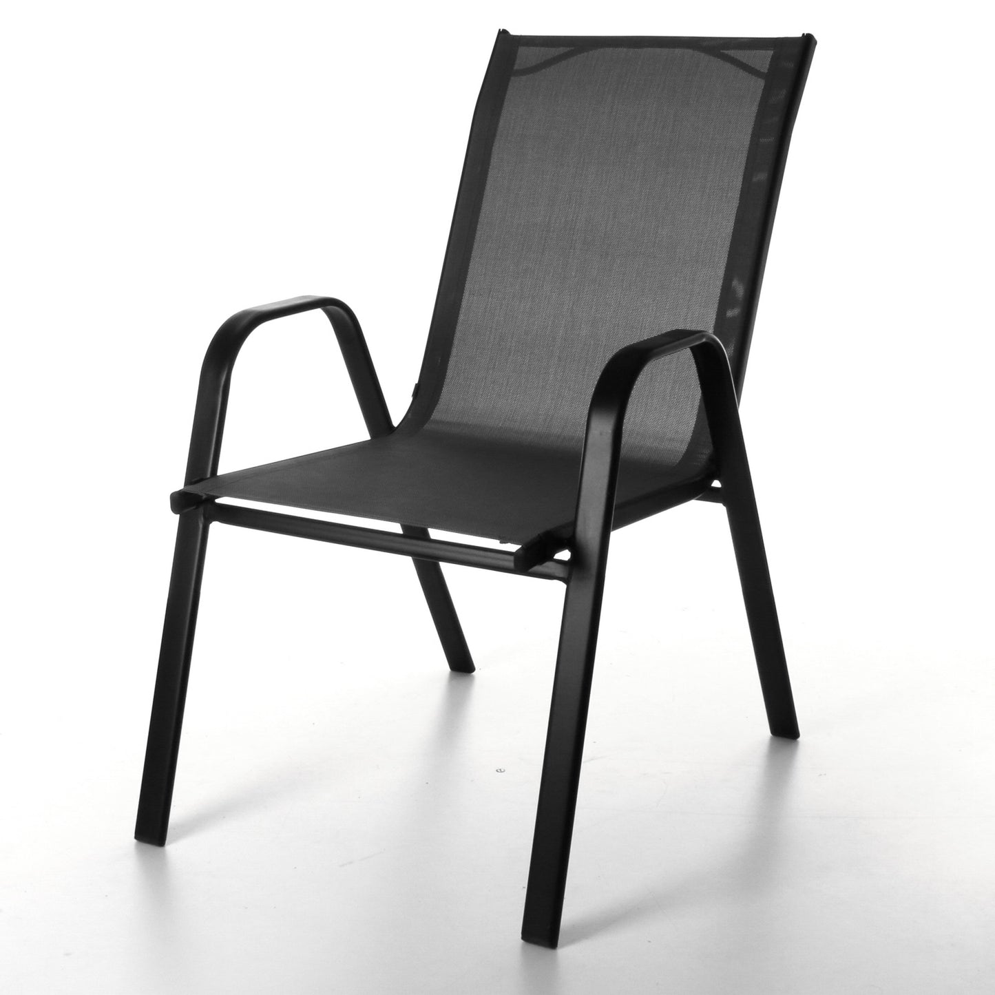 3PC Grey Textoline Bistro Set with Black 60cm Round Table