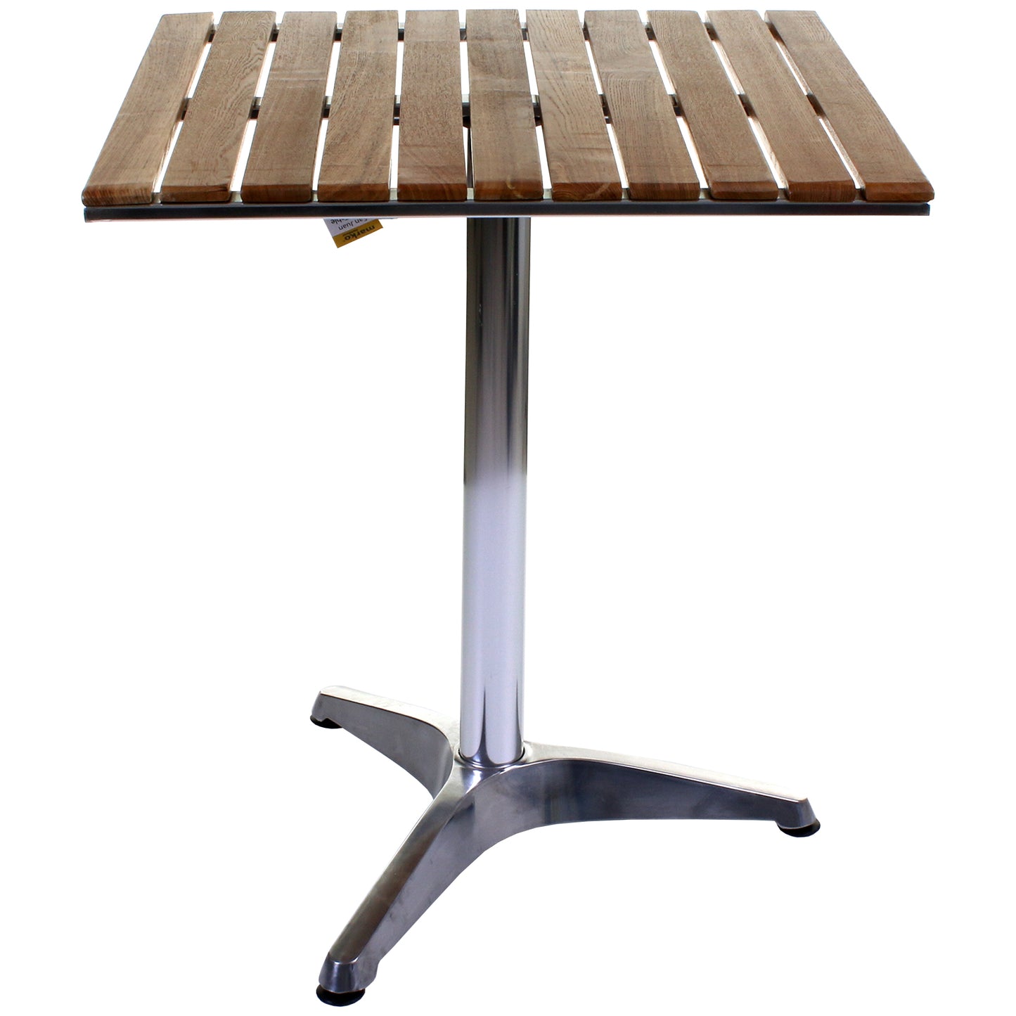 San Juan Bistro Table - Chrome & Ash Wood