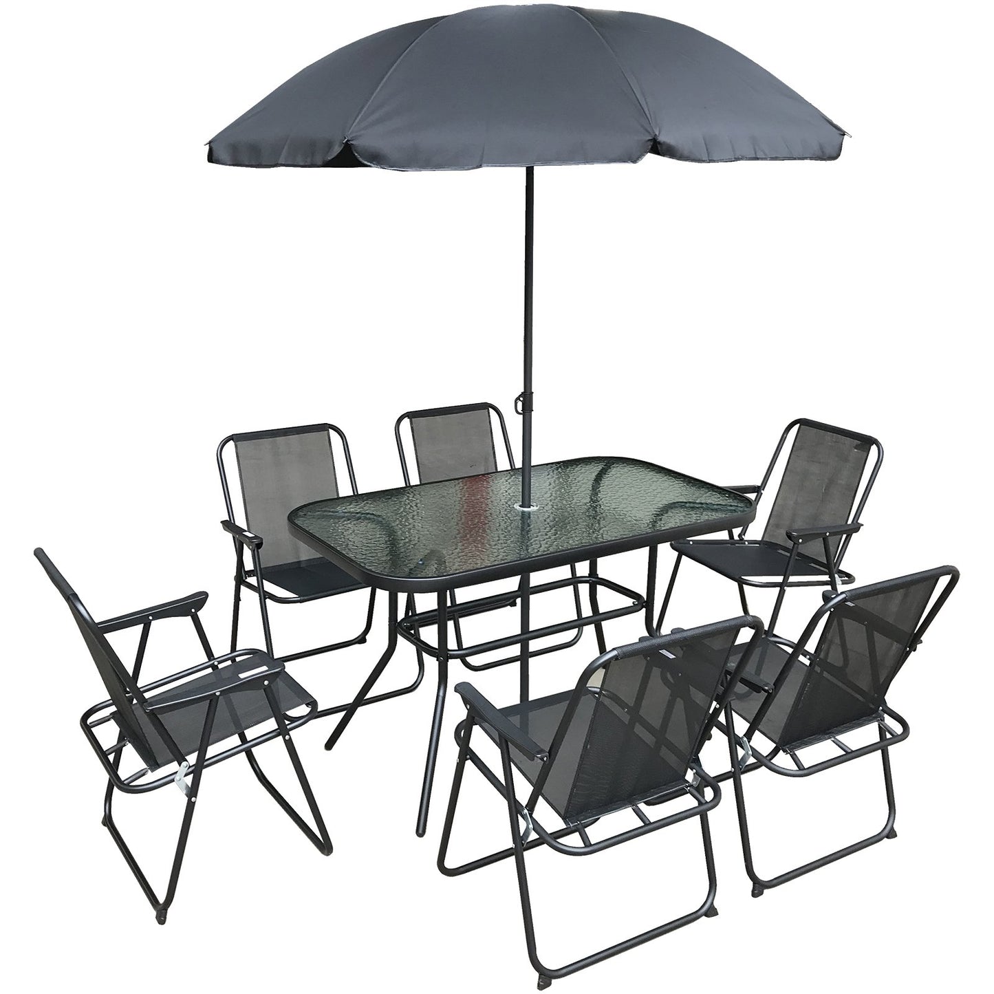 Caen 8PC Furniture Set Grey