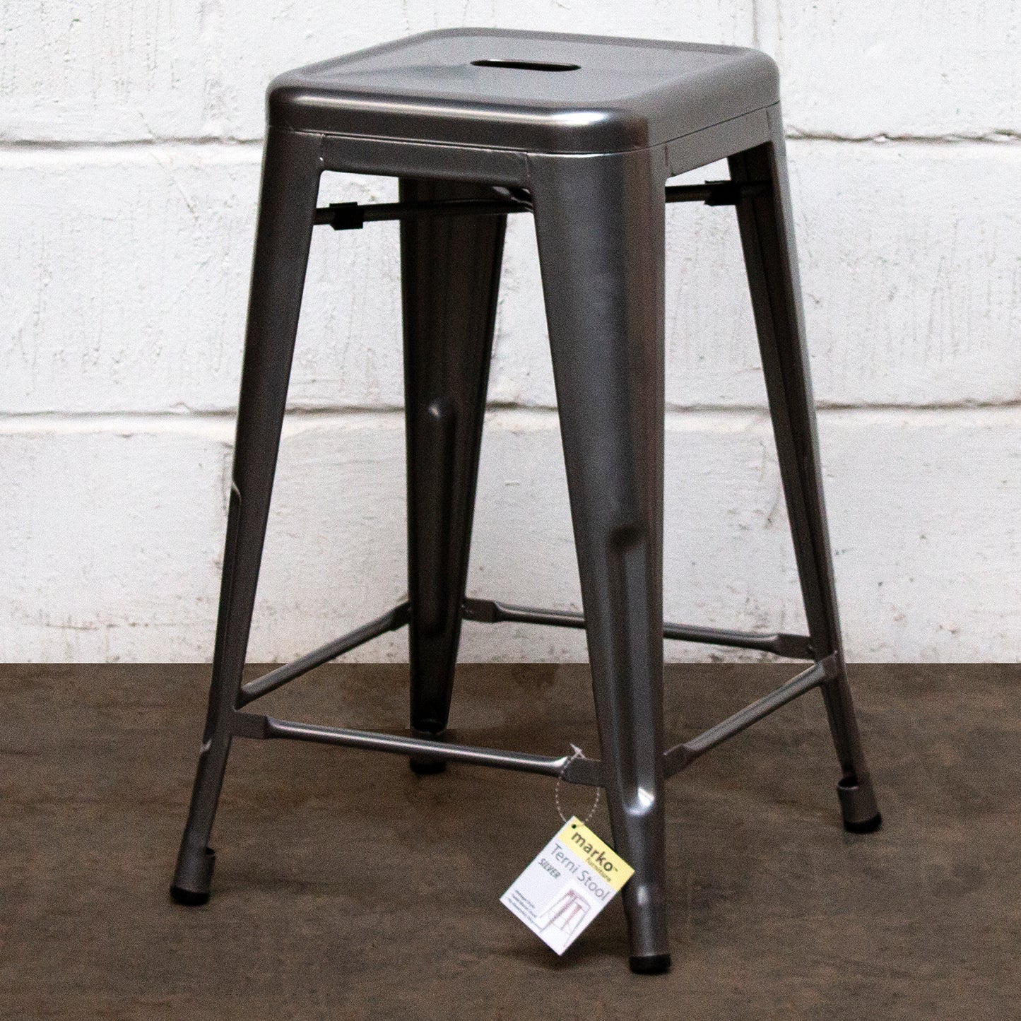Terni Bar Stool - Silver