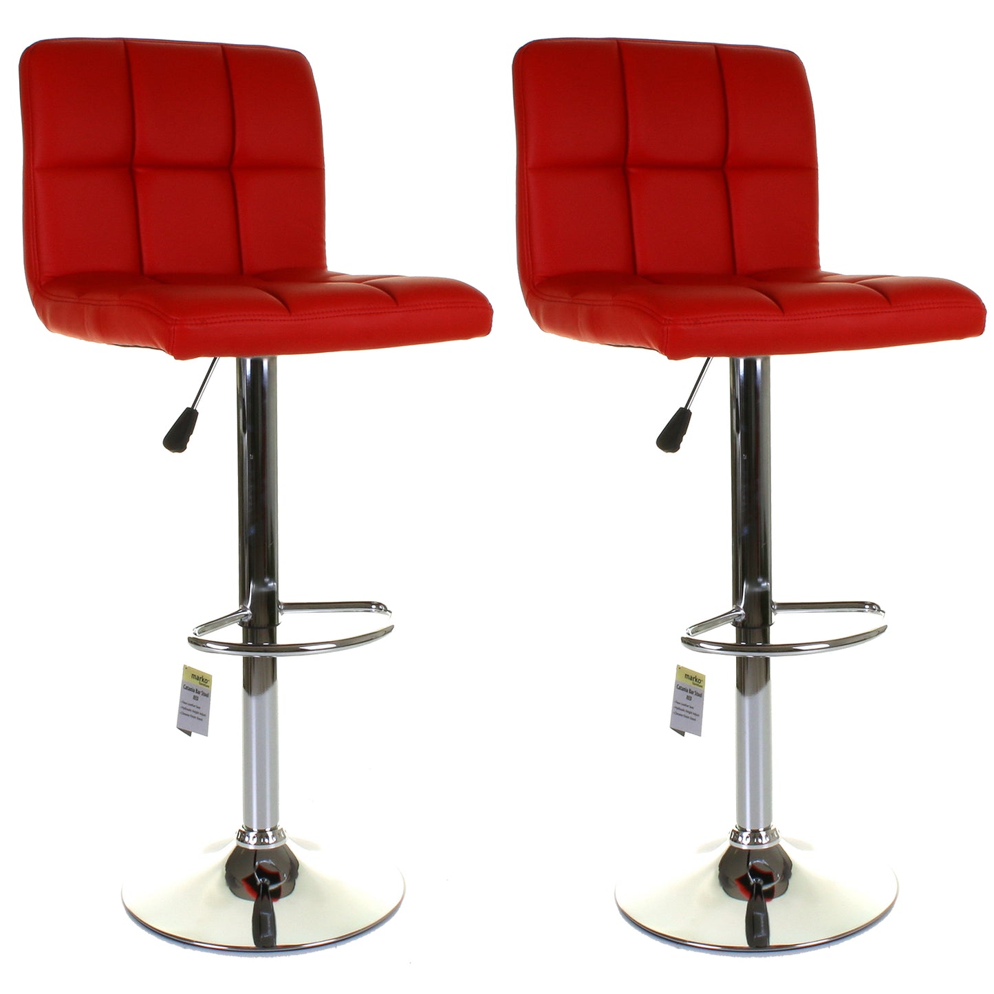 Catania Bar Stool - Red - Set of 2