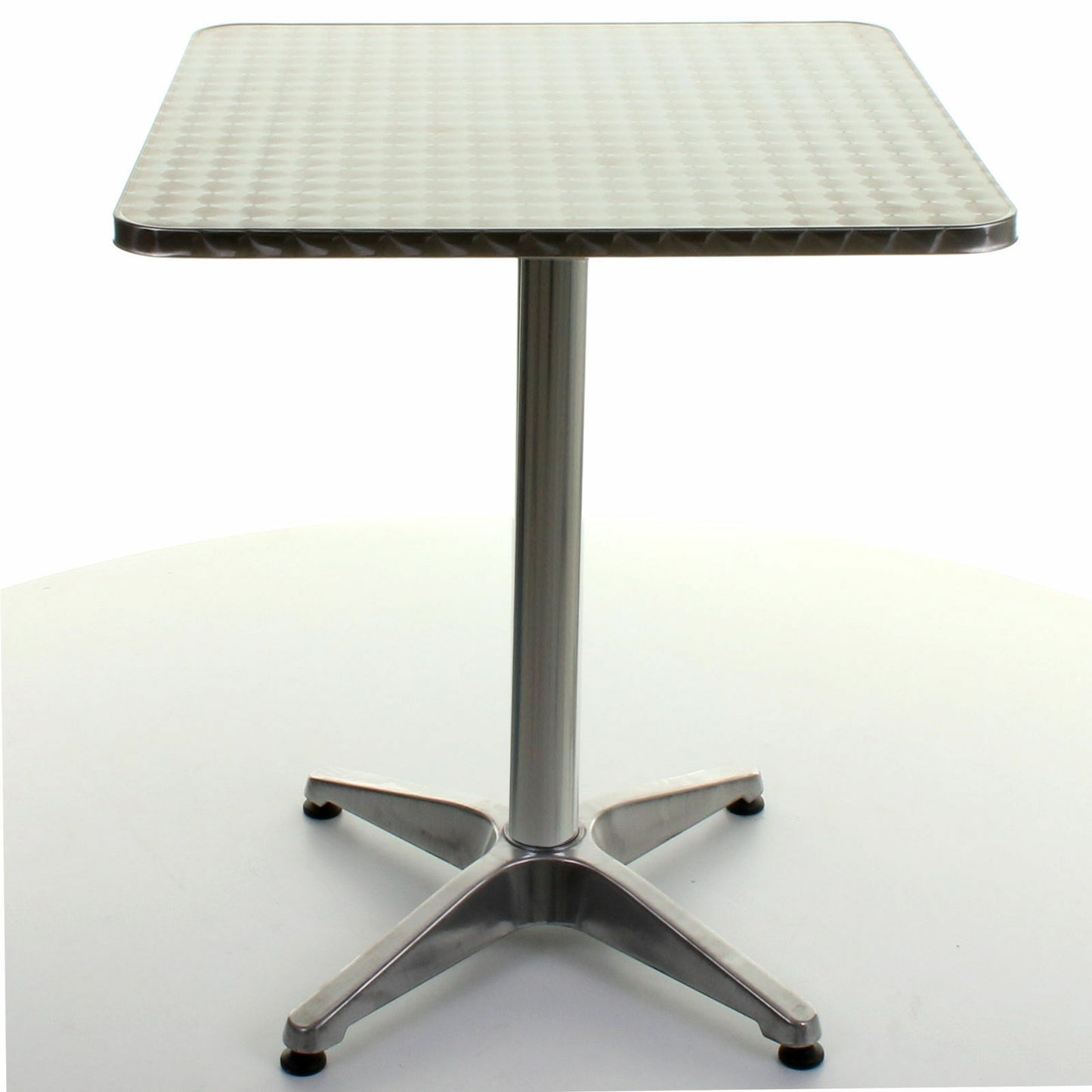 3PC Chrome Bistro Set with Chrome 60cm Square Table