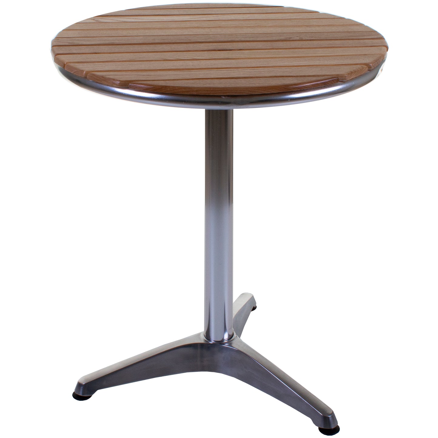 Savannah Bistro Table - Chrome & Ash Wood