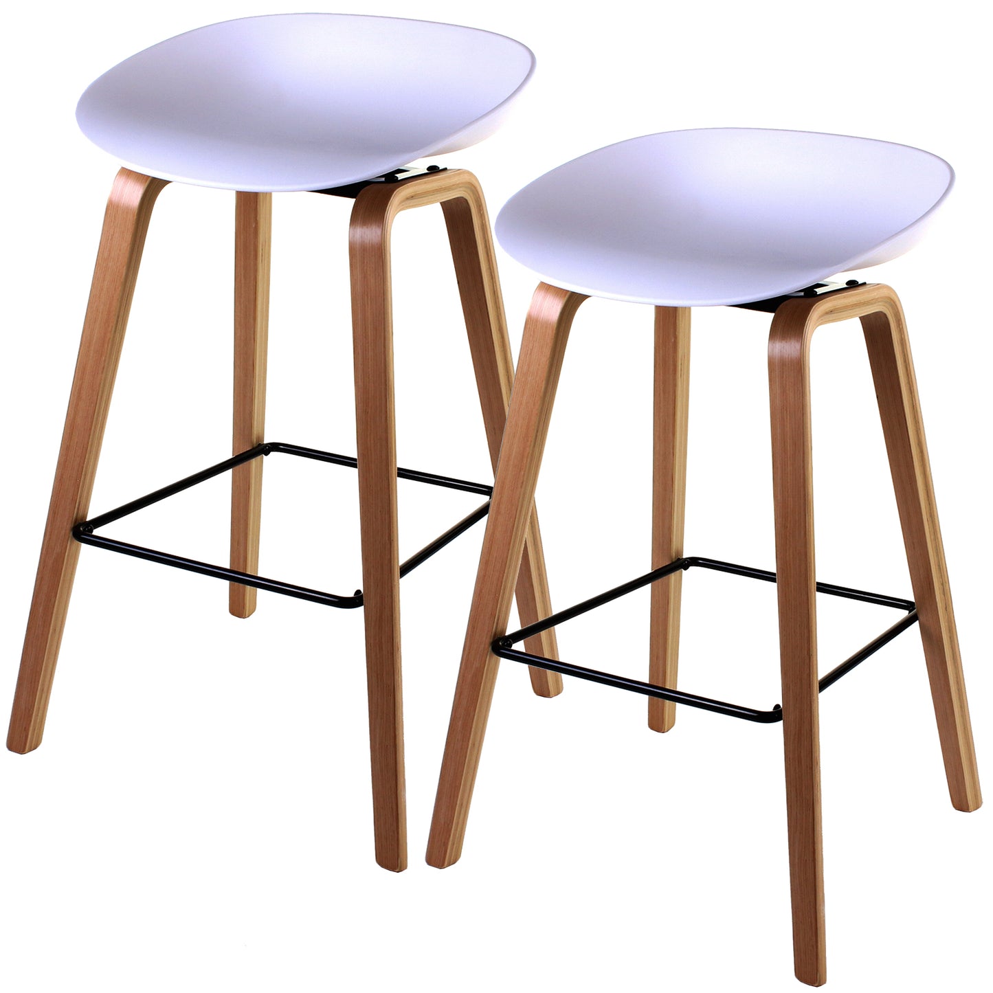 Benevento Bar Stool - White - Set of 2