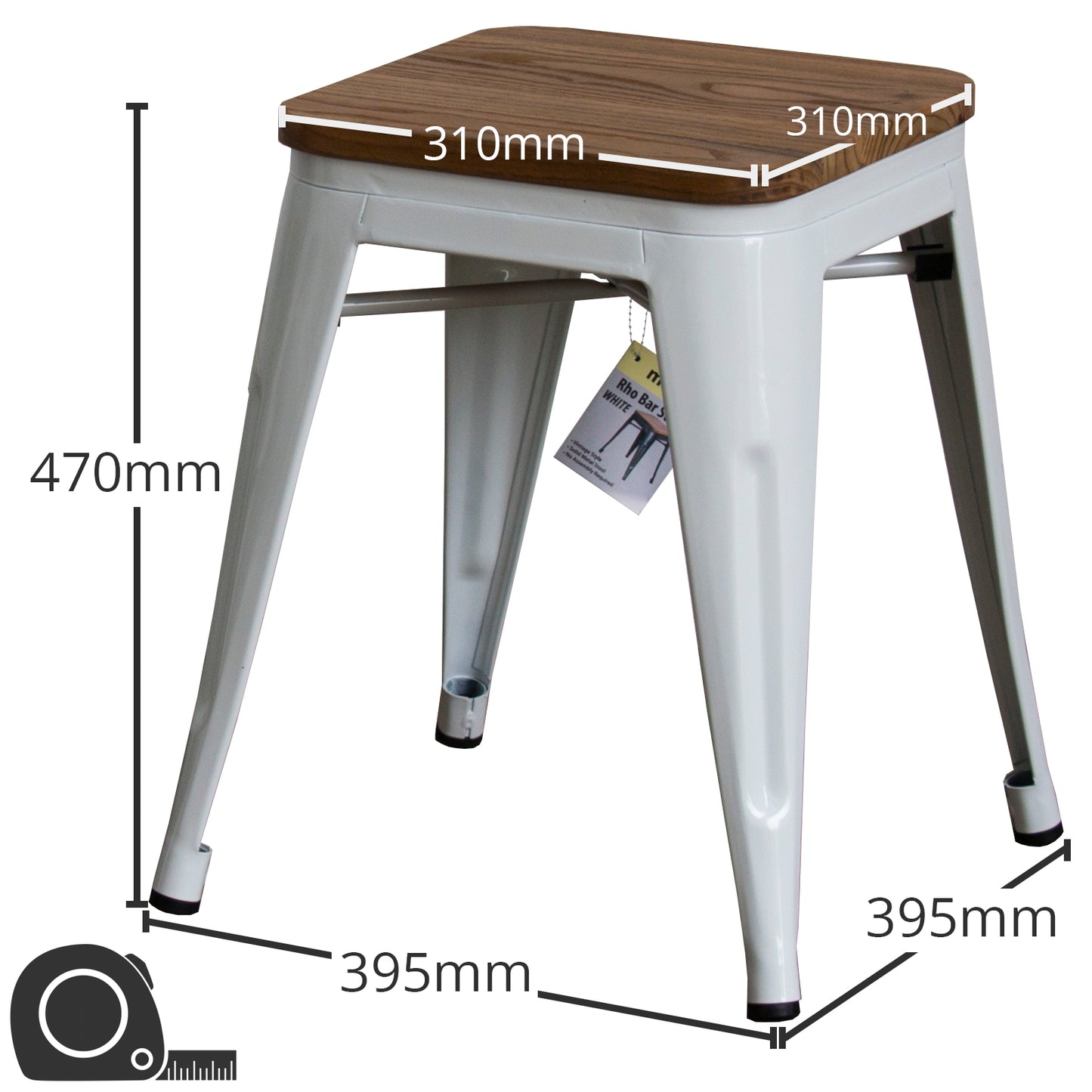 5PC Taranto Table, 3 Rho Stools & Nuoro Bench Set - White